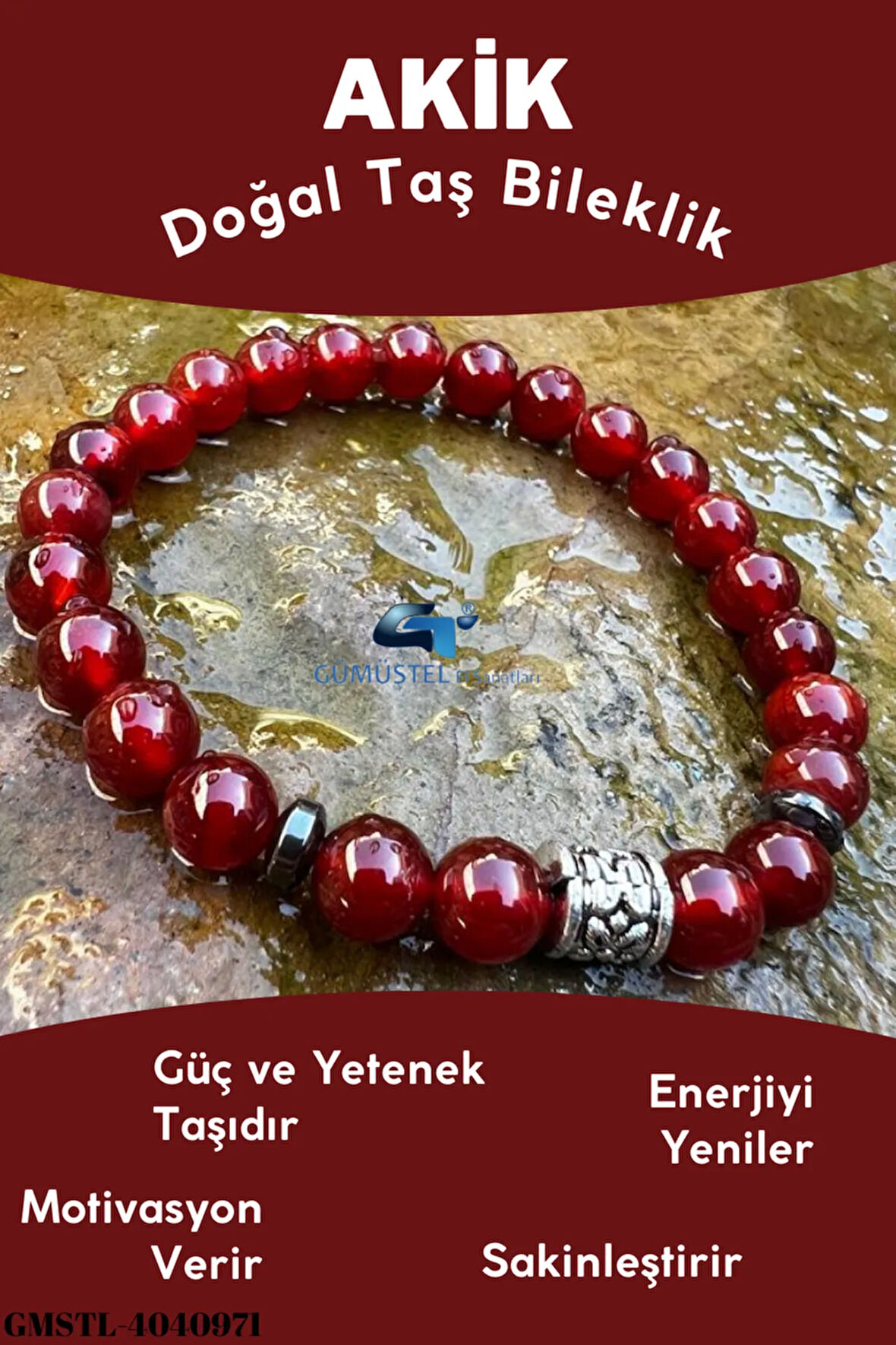 Sertifikalı Doğal Taş Turuncu Akik Bileklik AAA Kalite Orijinal Doğal Taş Sürpriz Hediyeli