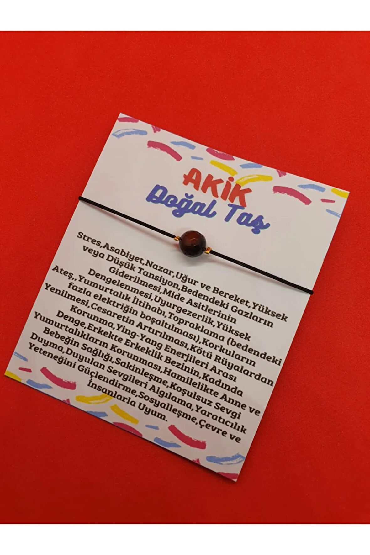 Sertifikalı Akik Taşı Bileklik Asansörlü Ayarlanabilen Ip Bileklik