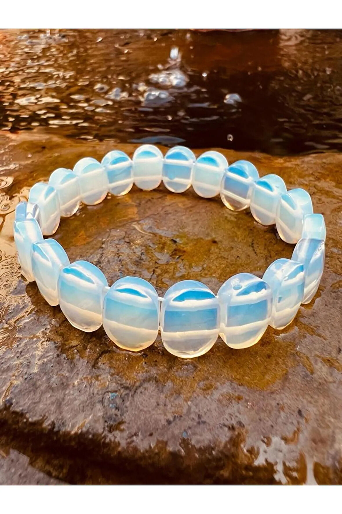Sertifikalı Doğal Opal Taşı Özel Kesim Rolex Bileklik