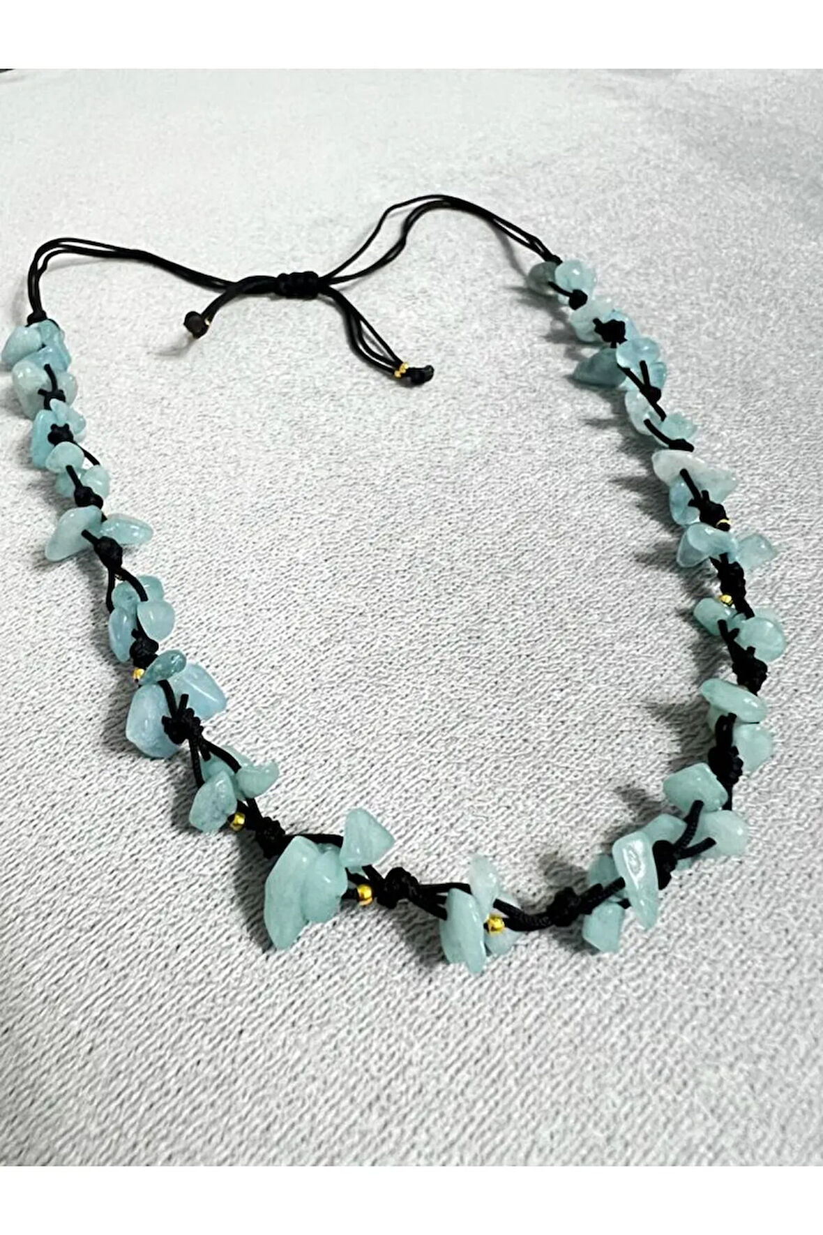 Sertifikalı Akuamarin Doğal Taş Tasarım Kolye