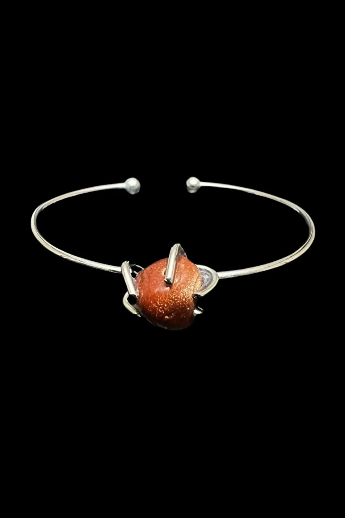 Sertifikalı Yıldız Doğal Taş Kelepçe Bileklik Ayarlanabilir Tasarım