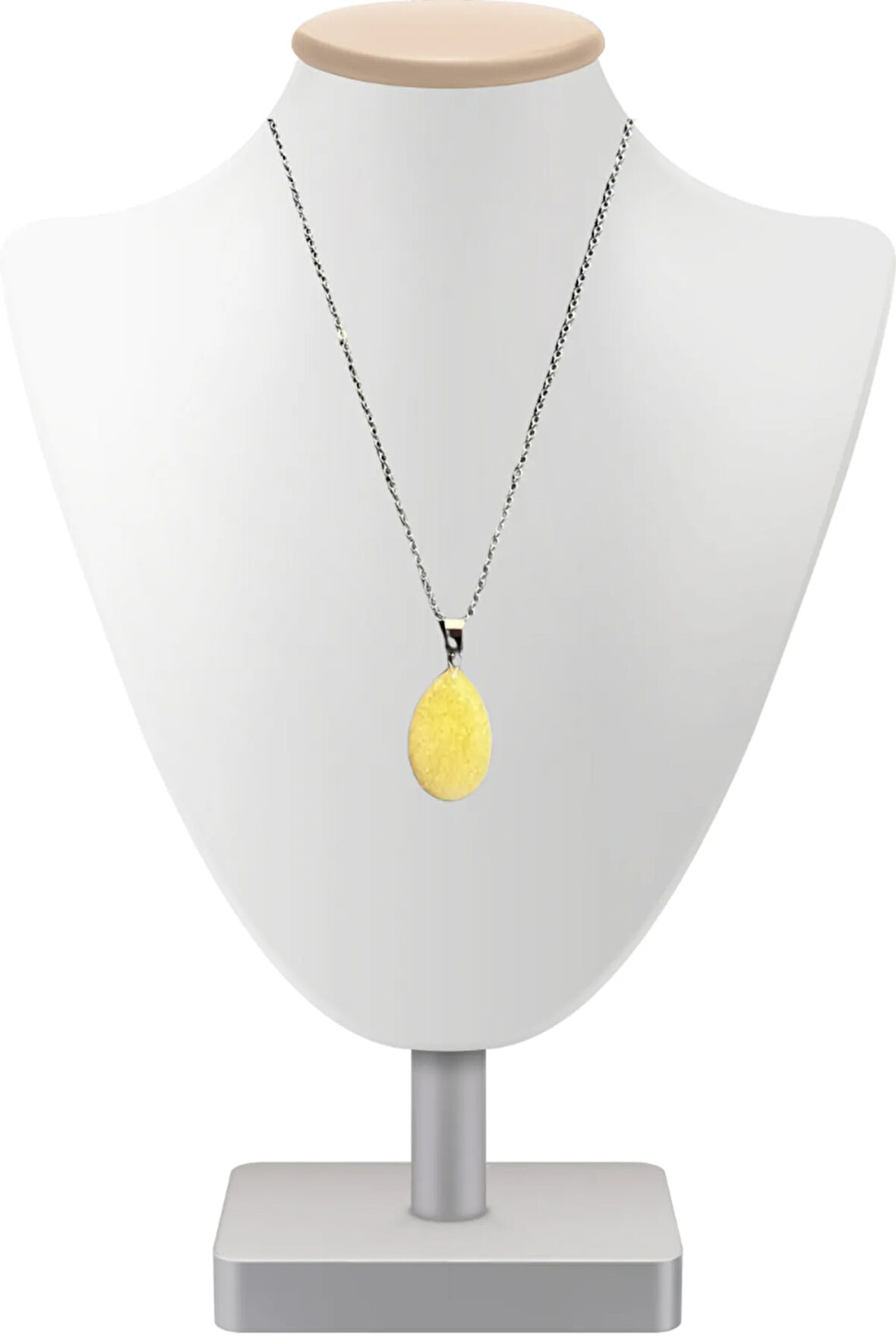 Sertifikalı Sitrin Doğal Taş Kolye Sürpriz Hediyeli