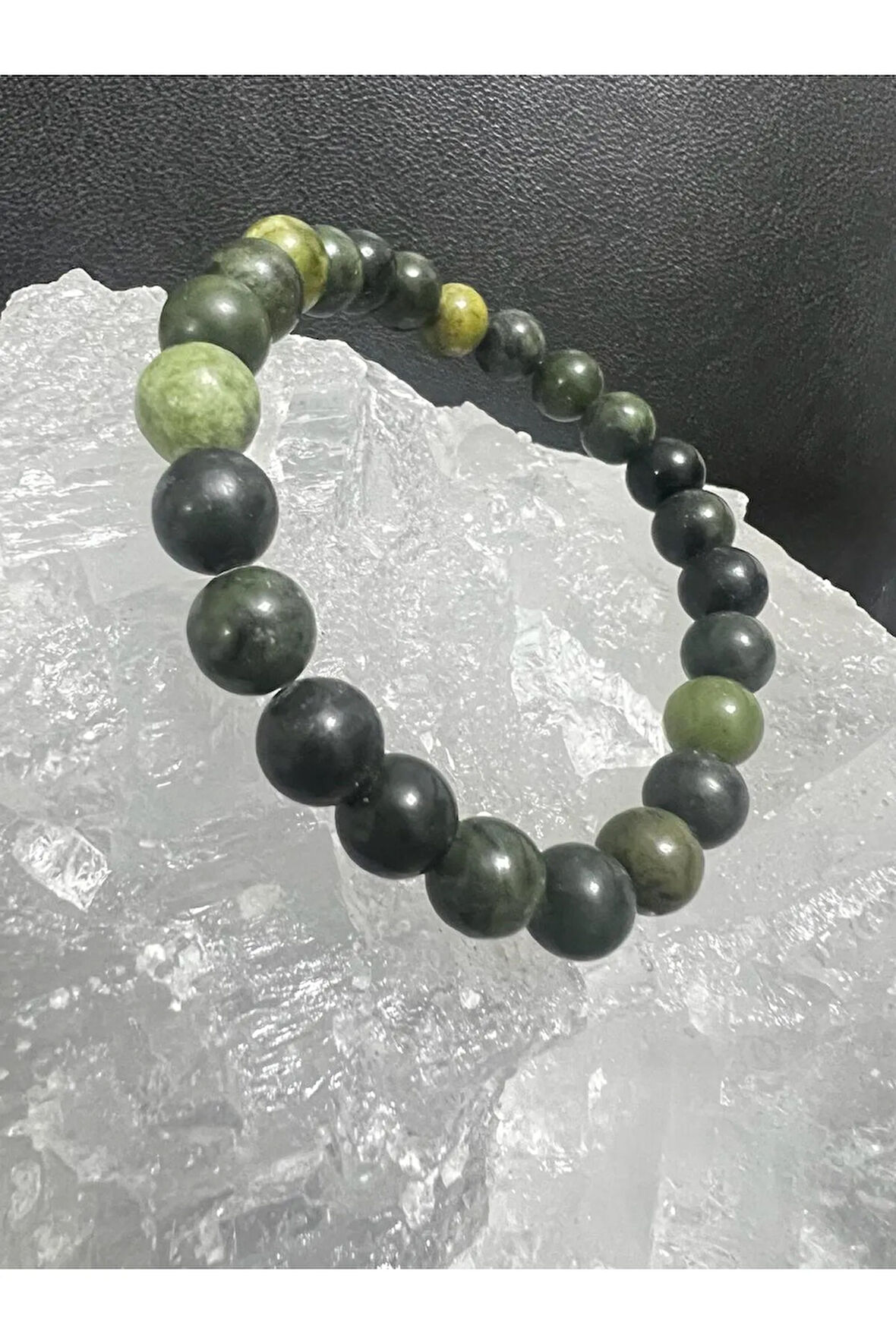 Sertifikalı Serpantin Doğal Taş Bileklik AAA Kalite Sürpriz Hediyeli