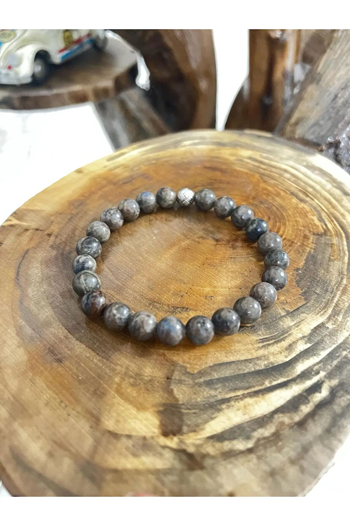 Sertifikalı Diopsit Doğal Taş Bileklik AAA Kalite Sürpriz Hediyeli