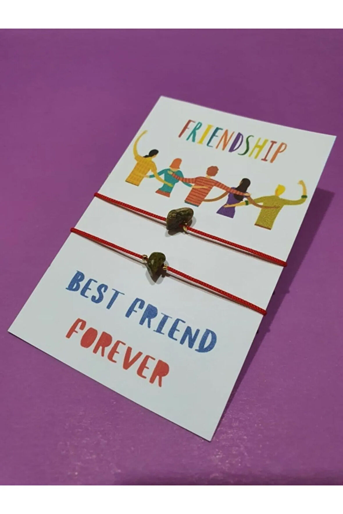 Sertifikalı Dostluk Unakit Doğal Taşlı Ip Bileklik