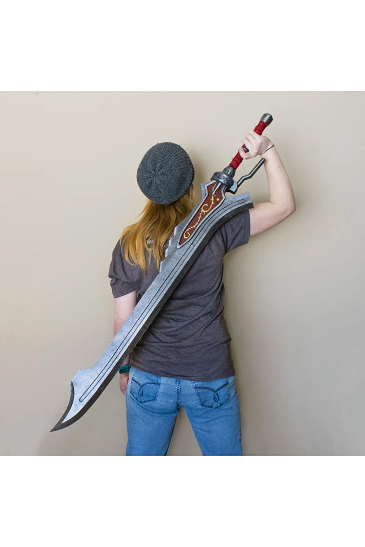 Devil May Cry 4 Red Queen Oyuncak Kılıç Devil May Cry Kırmızı Kraliçe Kılıcı Gerçek Boy