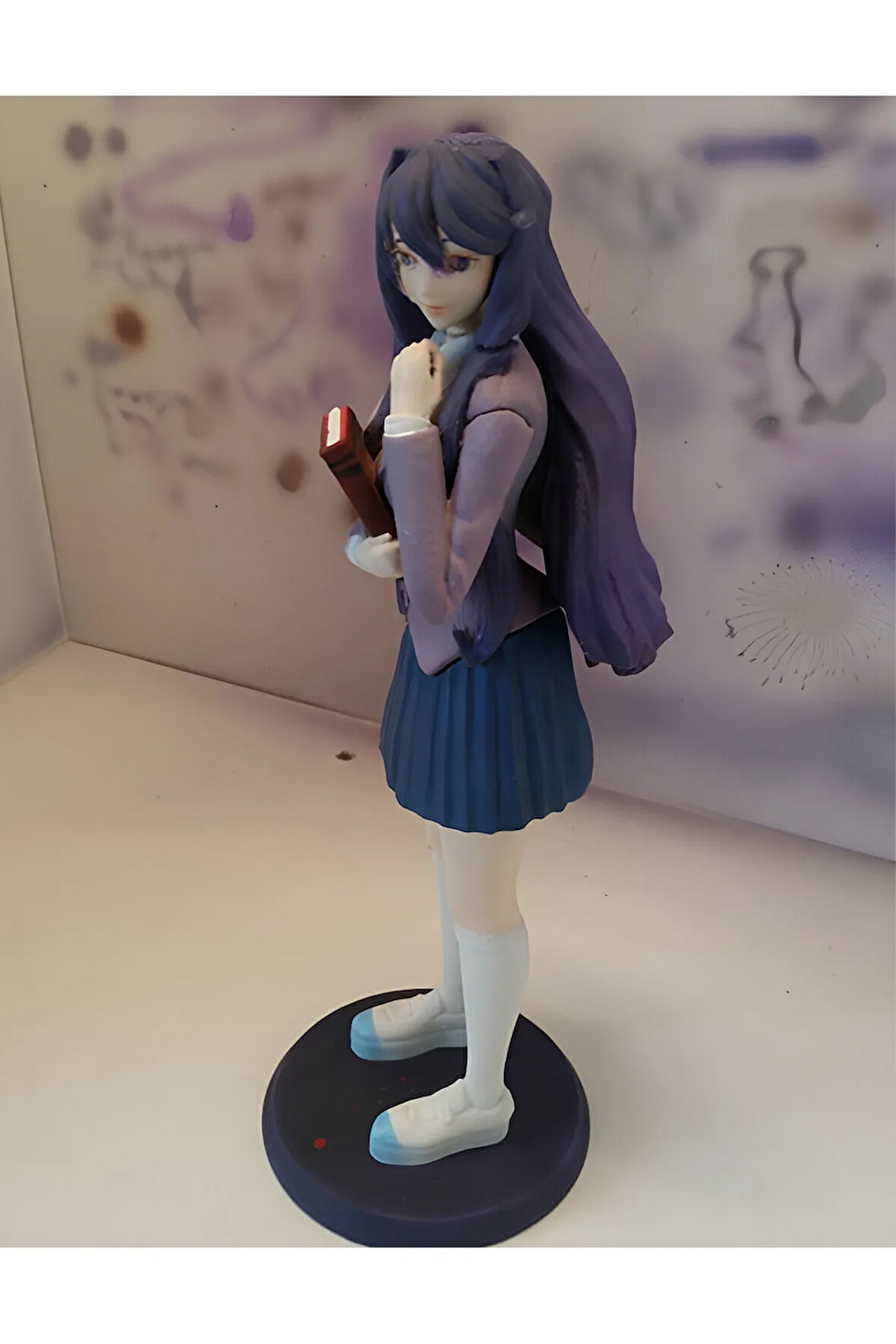 Doki Doki Literature Club Yuri Figür Anime Kız Figür Büyük Boy 25CM