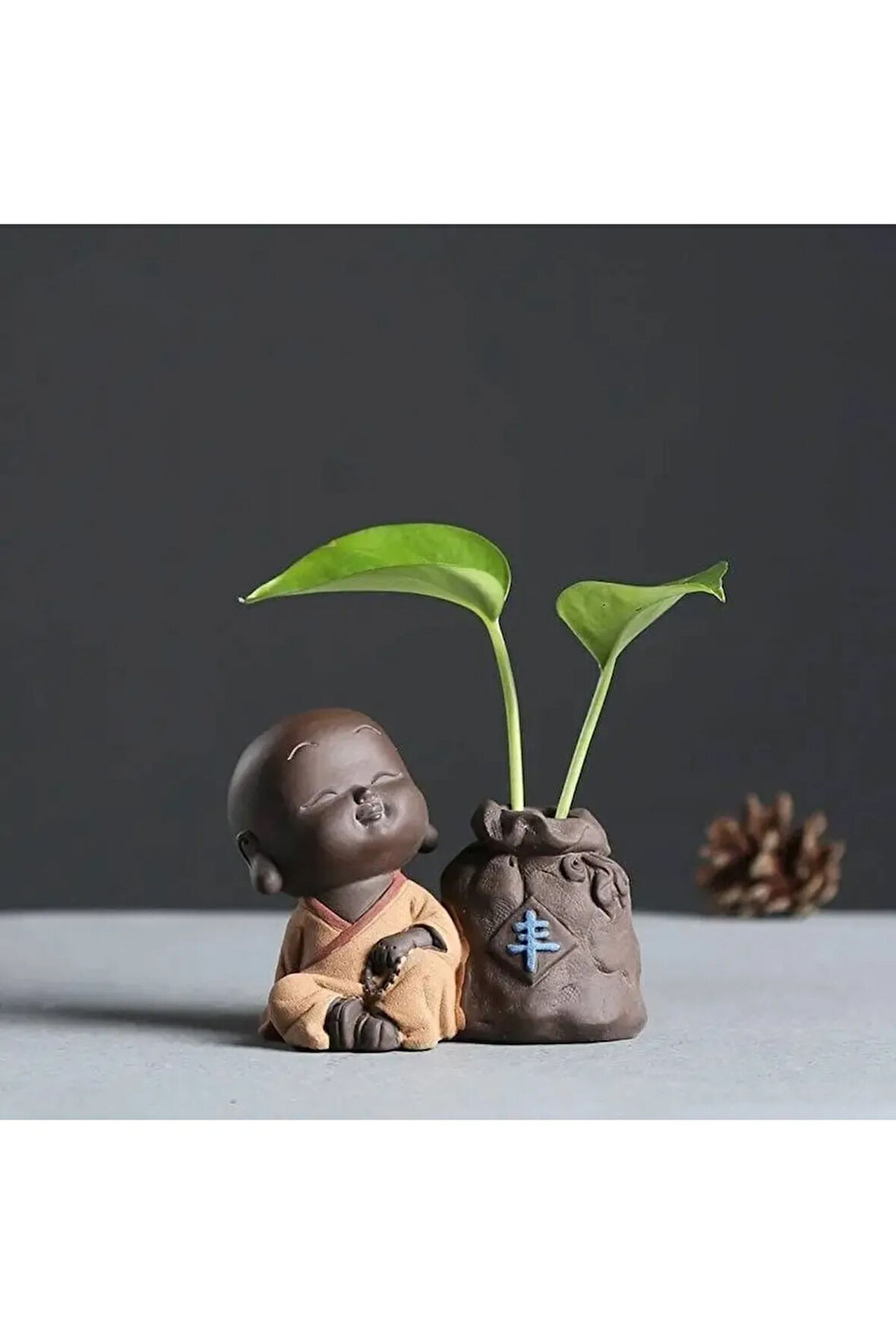 Buda Vazo Buddha Vazo Seti Meditasyon Buda Dekoratif Obje 5 Parça