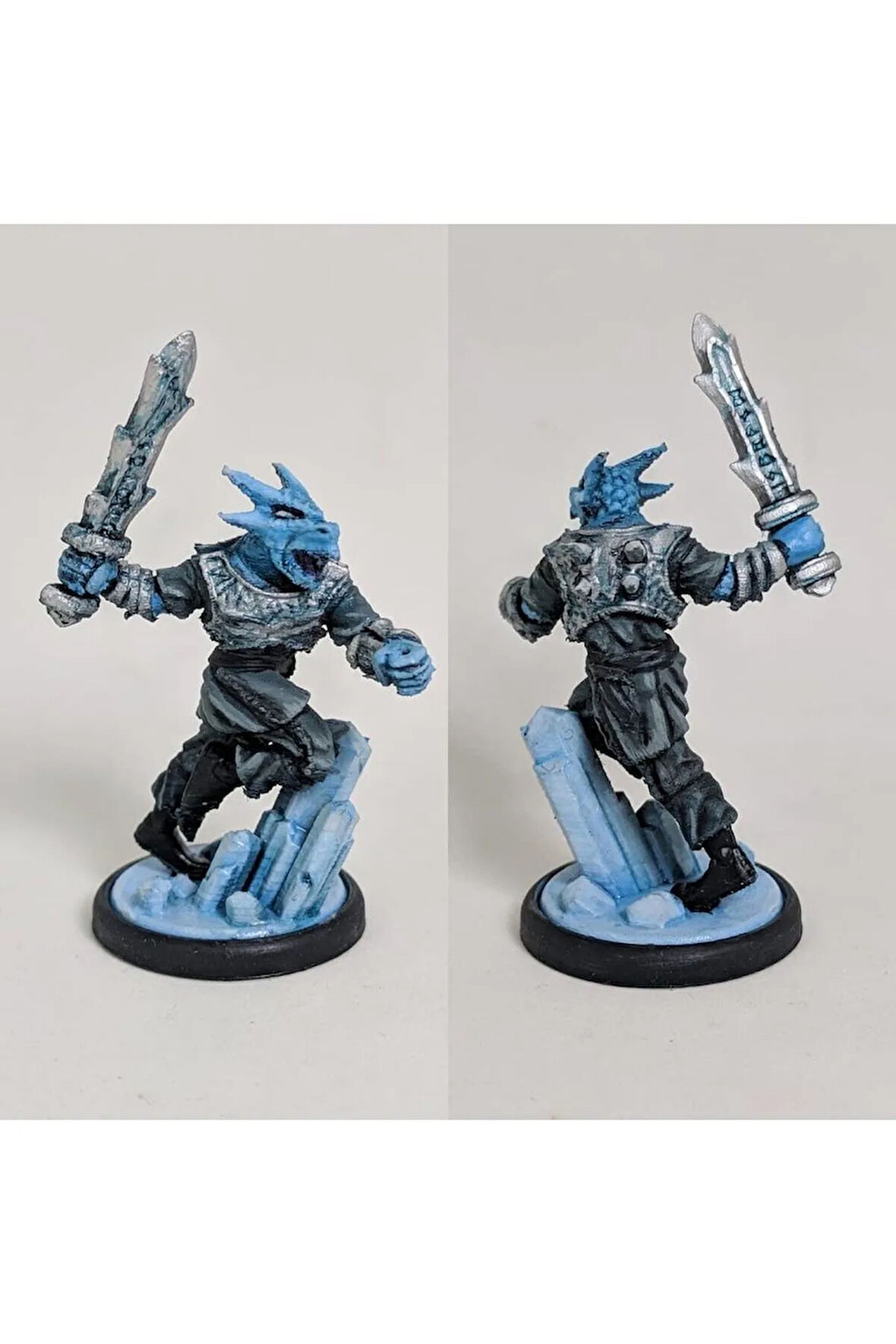 Buz Ejderhası Buzul Ejderha Dragonborn Ice Variant Masaüstü Dekoratif Obje