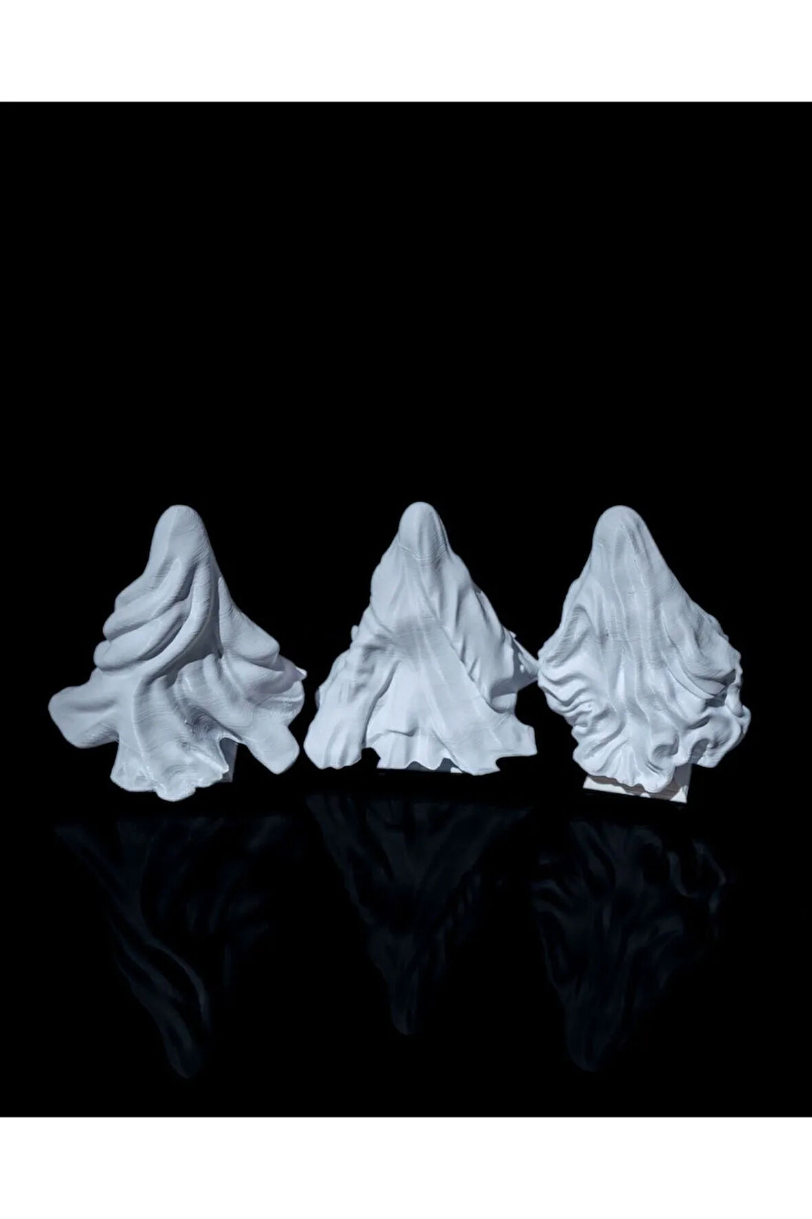 Halloween Hayalet Mumluk 3'lü Set Cadılar Bayramı Mumluk 3'lü Hayalet 16CM