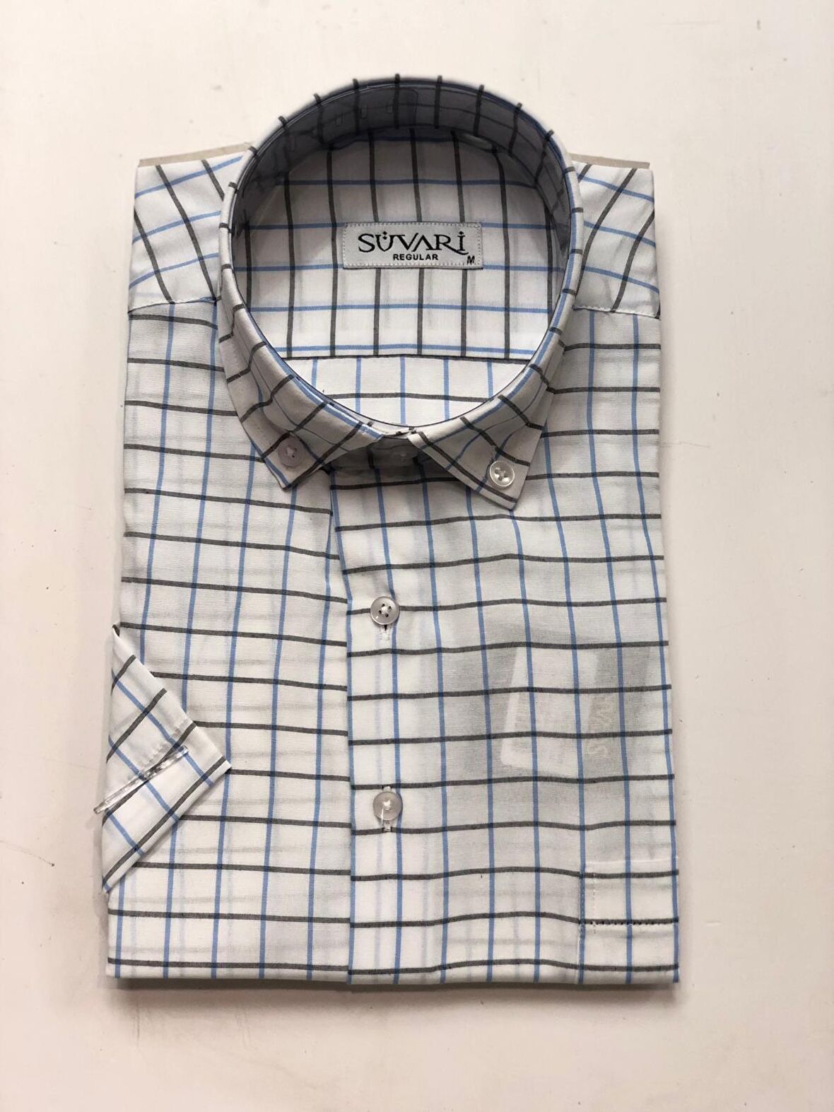 Süvari Classics Pamuklu Kısa Kol Yazlik Bol Rahat Kesim Cepli Gömlek