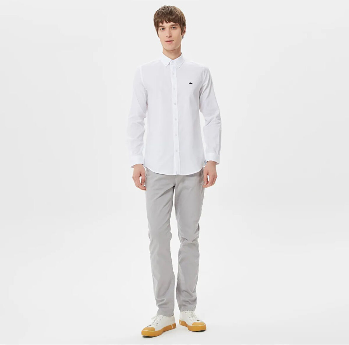 Lacoste Düğmeli Yaka Slim Fit Gömlek