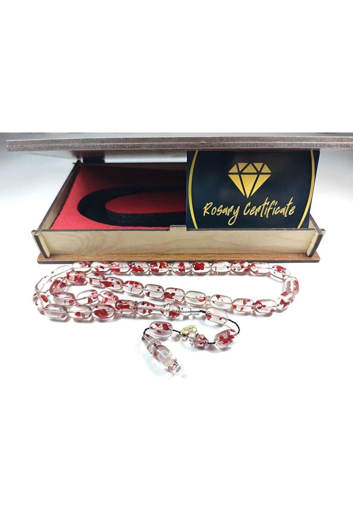 Furkan Gül Usta Eseri İmzalı Gömme Kutulu Diamond Shine Ateş-i Kehribar Sertifikalı 4400
