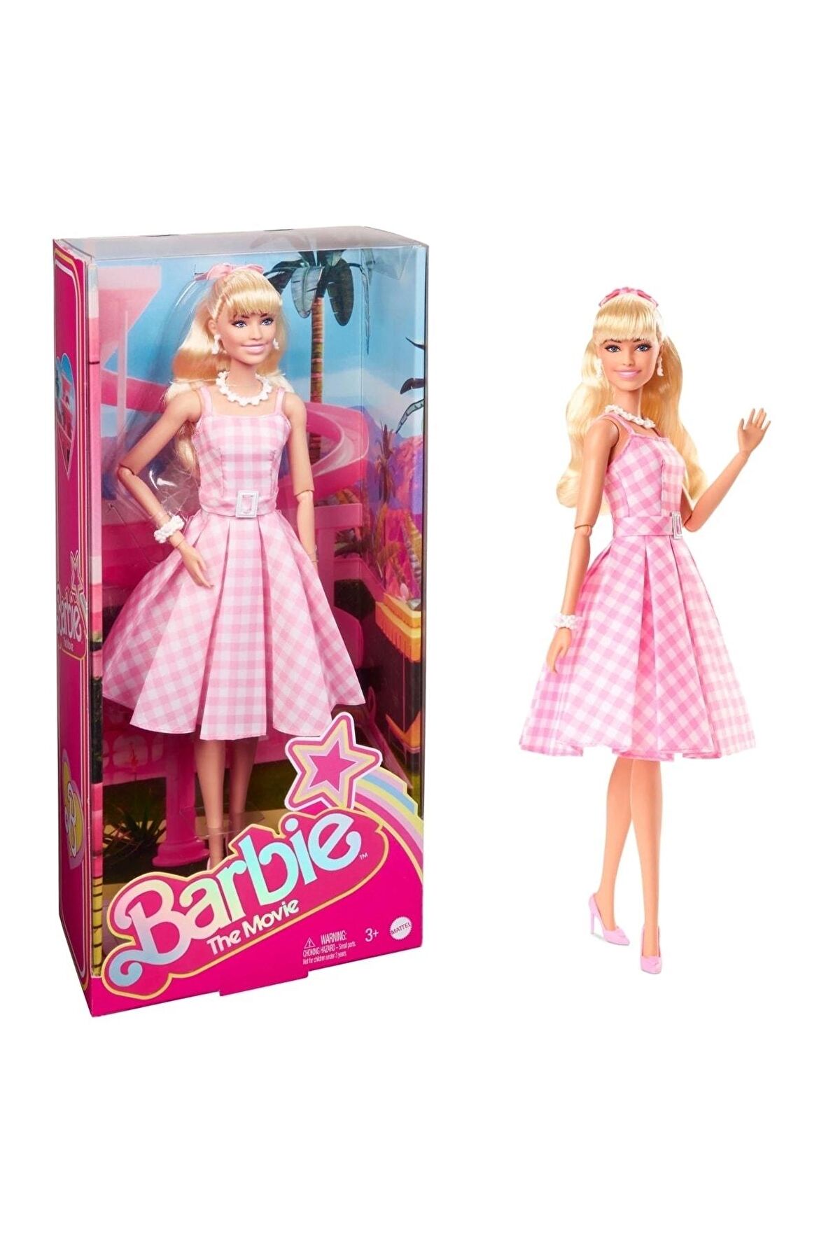 The Movie - Barbie Pembe Elbiseli Bebek HPJ96 Lisanslı Ürün