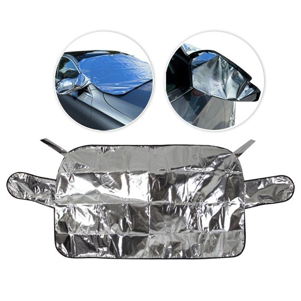 Güneş Buz Önleyici Yaz Kış 4 Mevsim Koruyucu Ön Cam Örtüsü