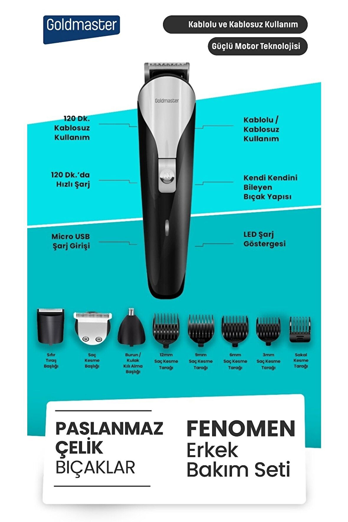 GOLDMASTER GM 8184 FENOMEN ERKEK BAKIM SETİ