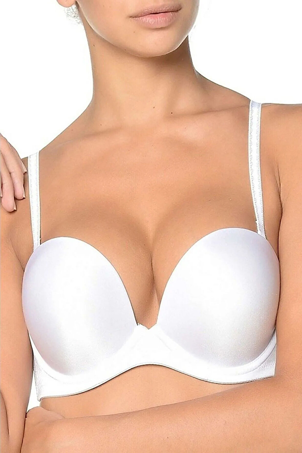 Cindy 2 Beden Büyük Gösteren Straplez Sütyen