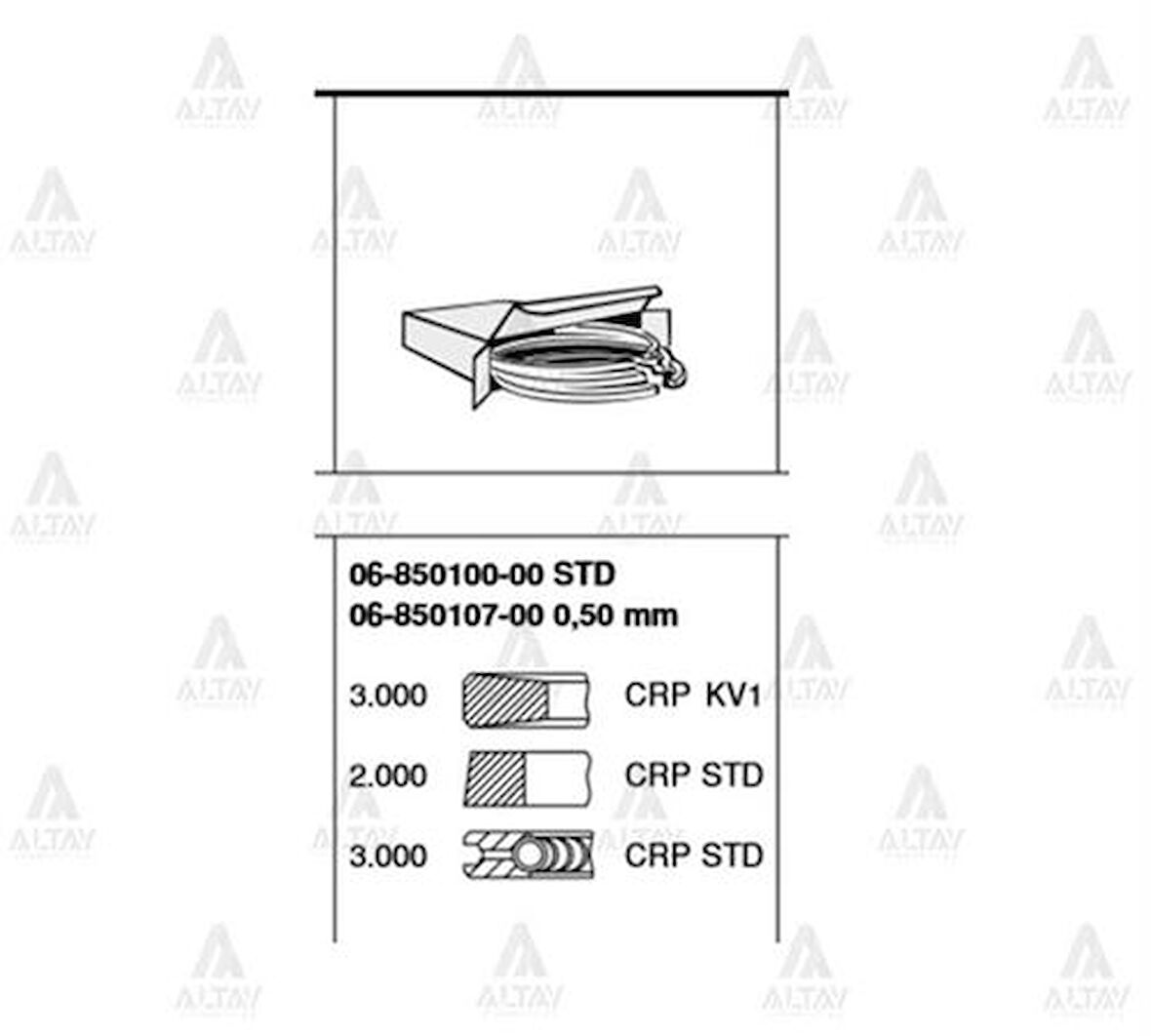 Goetze 06-850100-00 Segman Jp 2500 H100-Y.M 91.10mm 2304042210