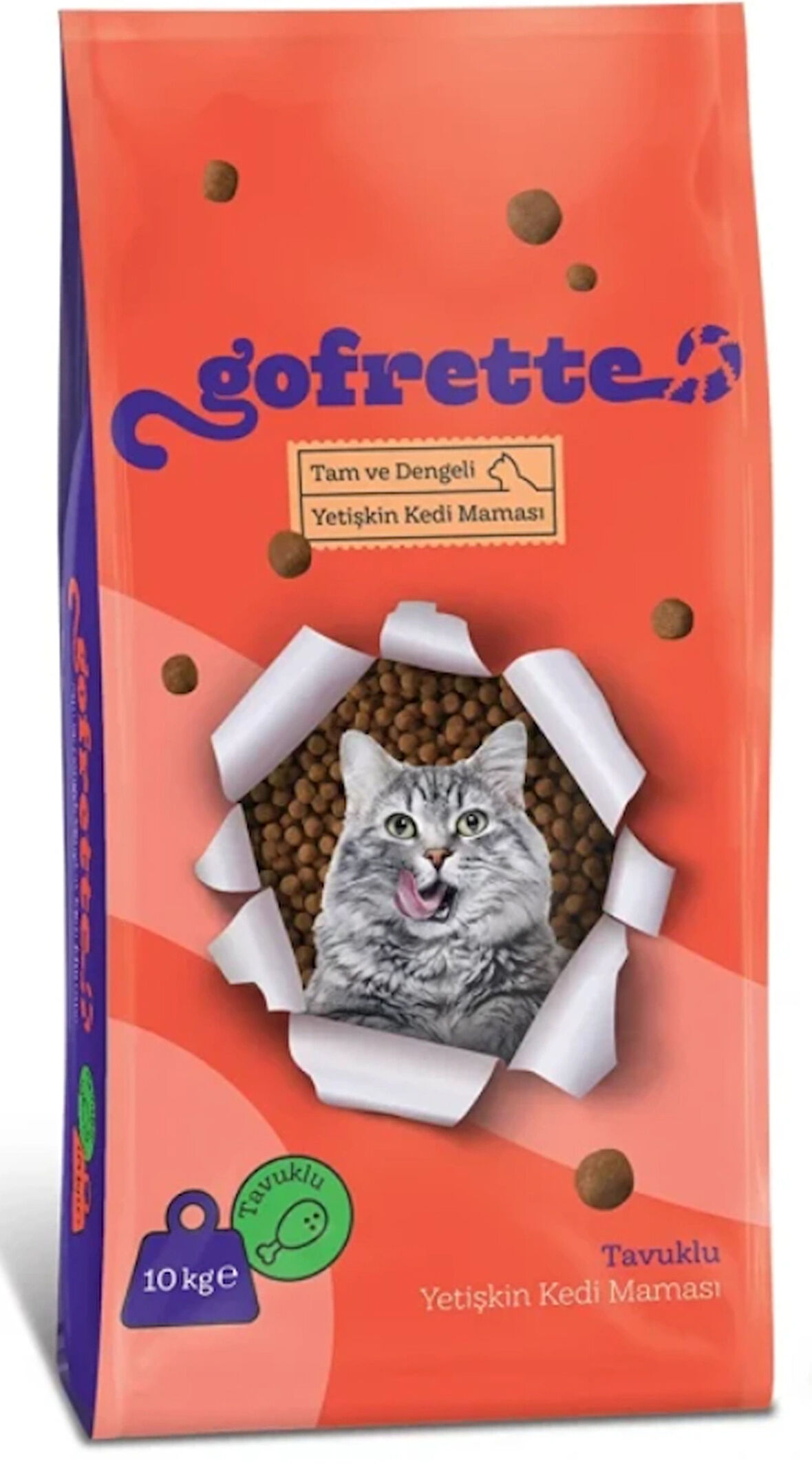 Gofrette Tavuklu Yetişkin Kedi Maması 10 Kg
