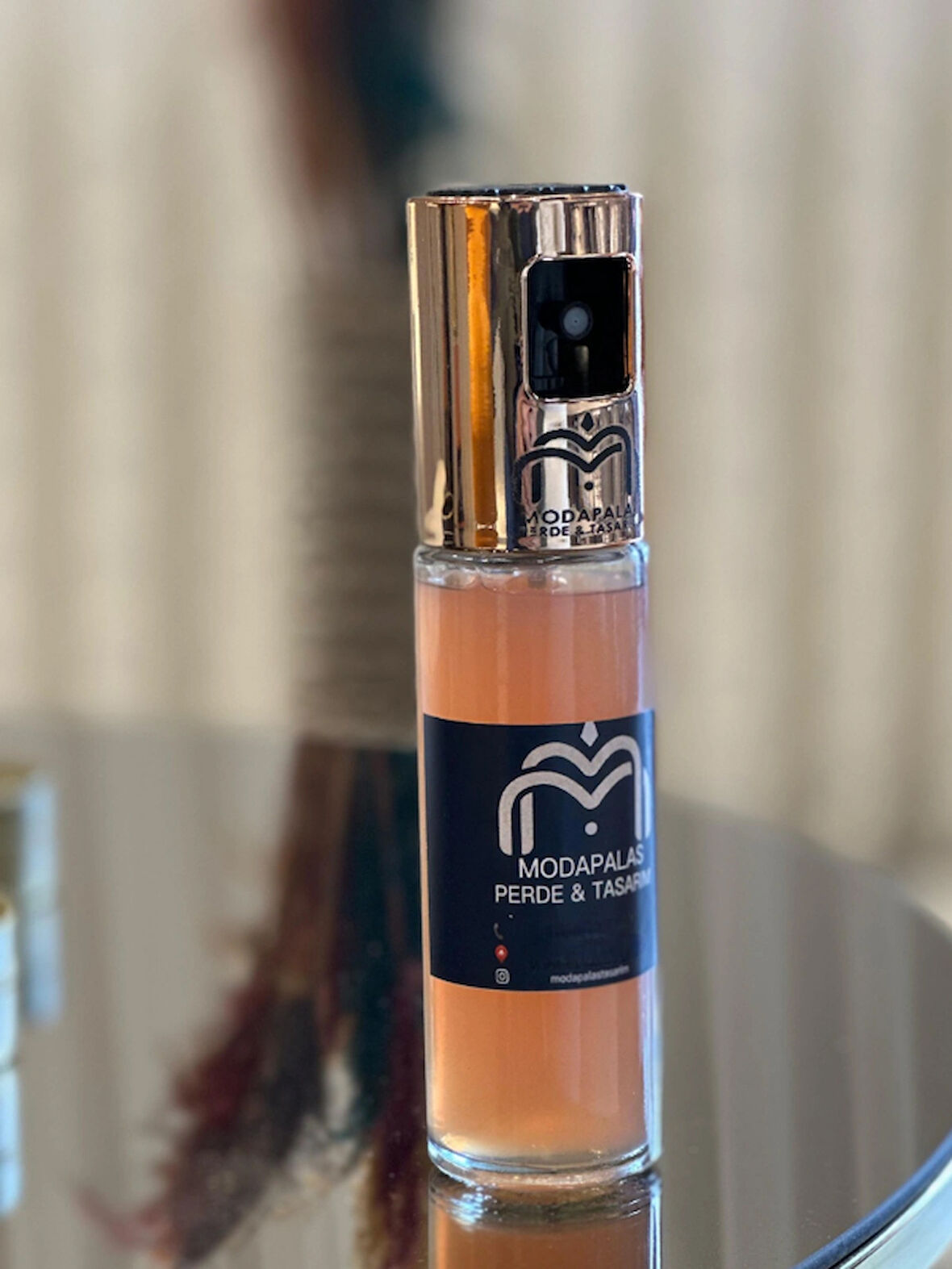 Perde Parfümü Miski Amber Kokulu 100 ml Perde ve Ortam Spreyi ROSE GOLD (3 Gün Kalıcı)