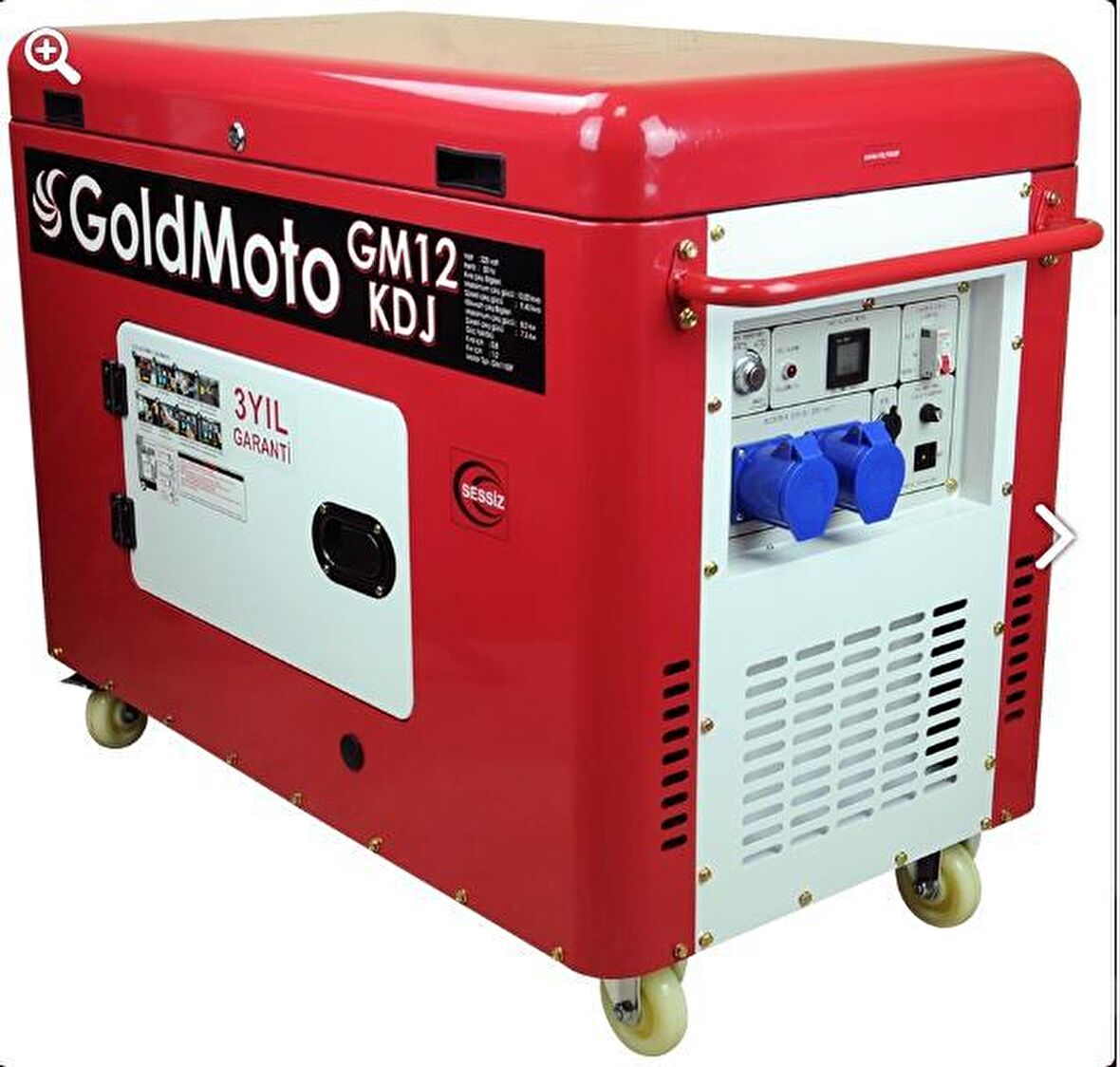 GoldMoto GM12KDJ Dizel Jeneratör 10kVA Monofaze Marşlı Kabinli