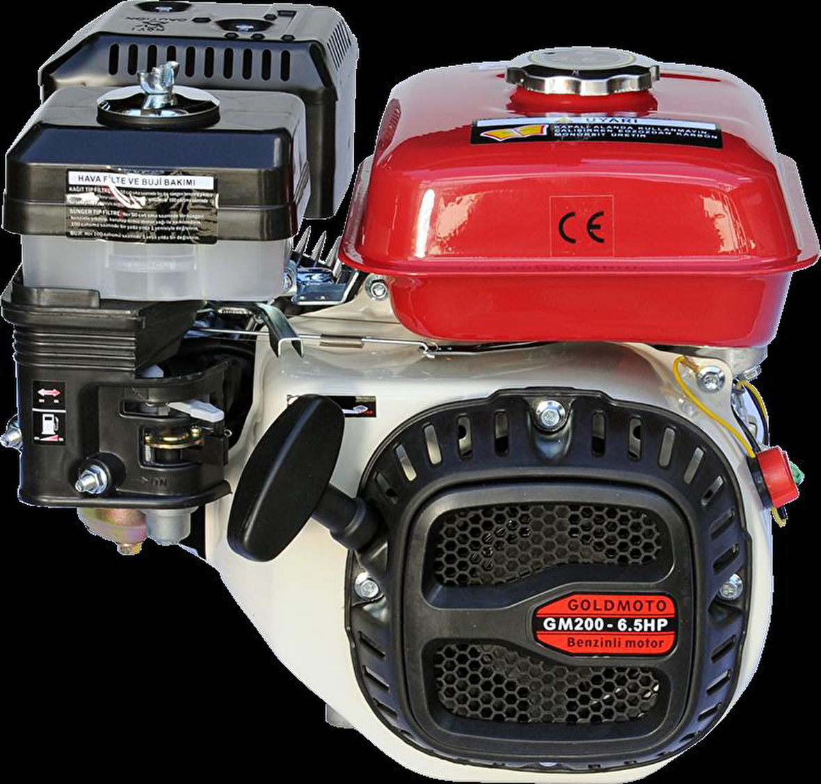 GoldMoto GM200K19 Benzinli Motor 6.5 Hp İpli Krank Mili Kamalı 19mm