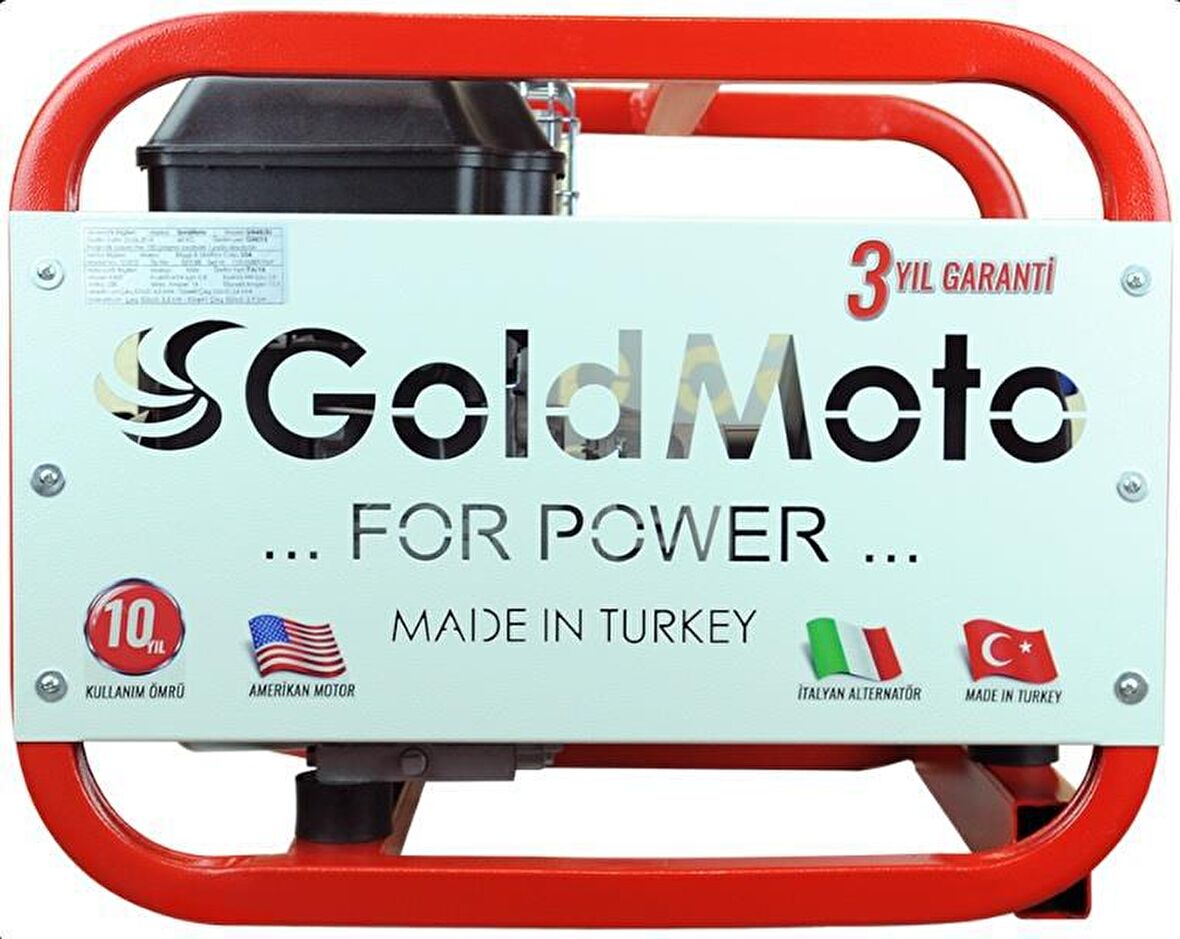 GoldMoto GM4BJBS Benzinli Jeneratör 4Kva Monofaze