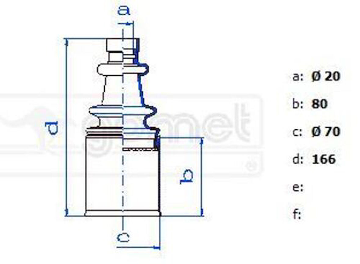 Gomet 551470K Aks Körüğü Saxo Ic 95590794