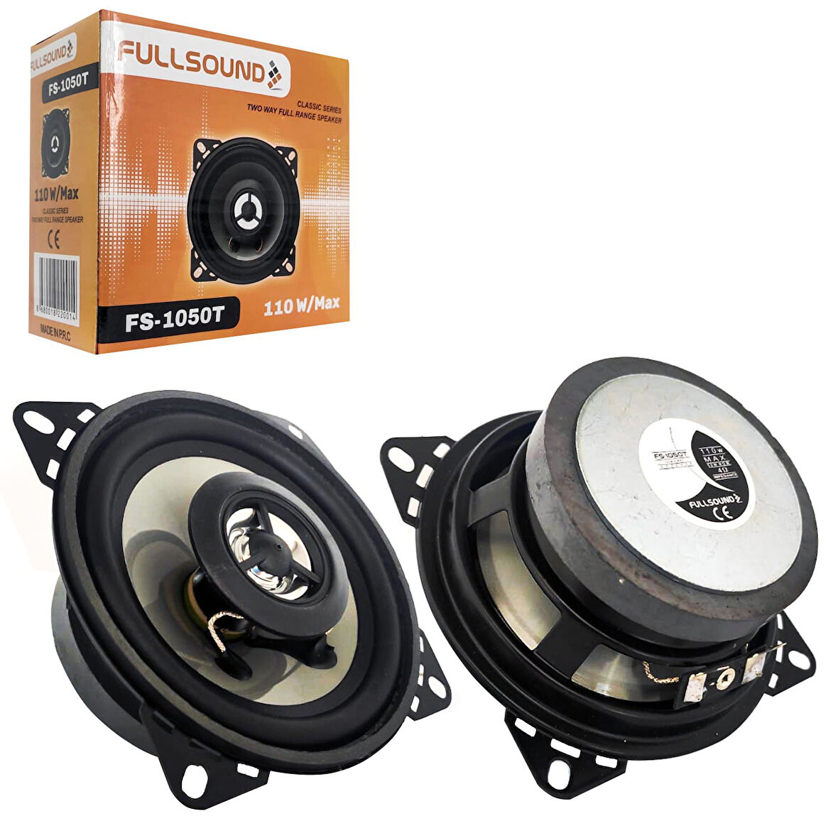 FULLSOUND FS-1050T Oto Hoparlör 10cm 100 Watt Tweeterli 1 Adet