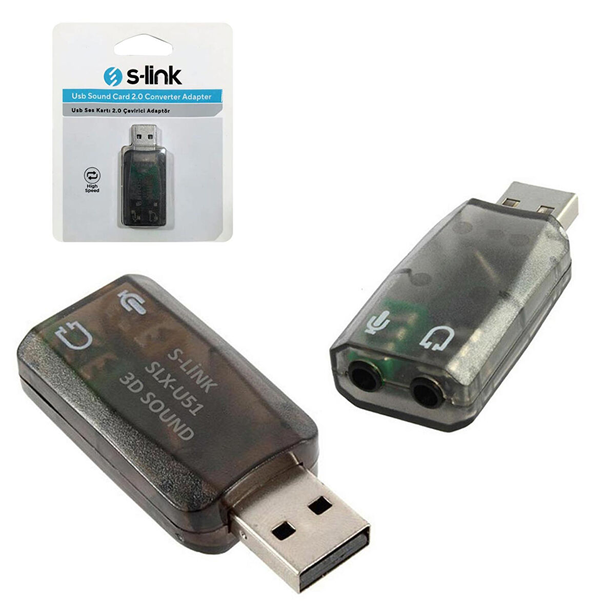 SLX-U51 Usb Ses Kartı Mikrofonlu