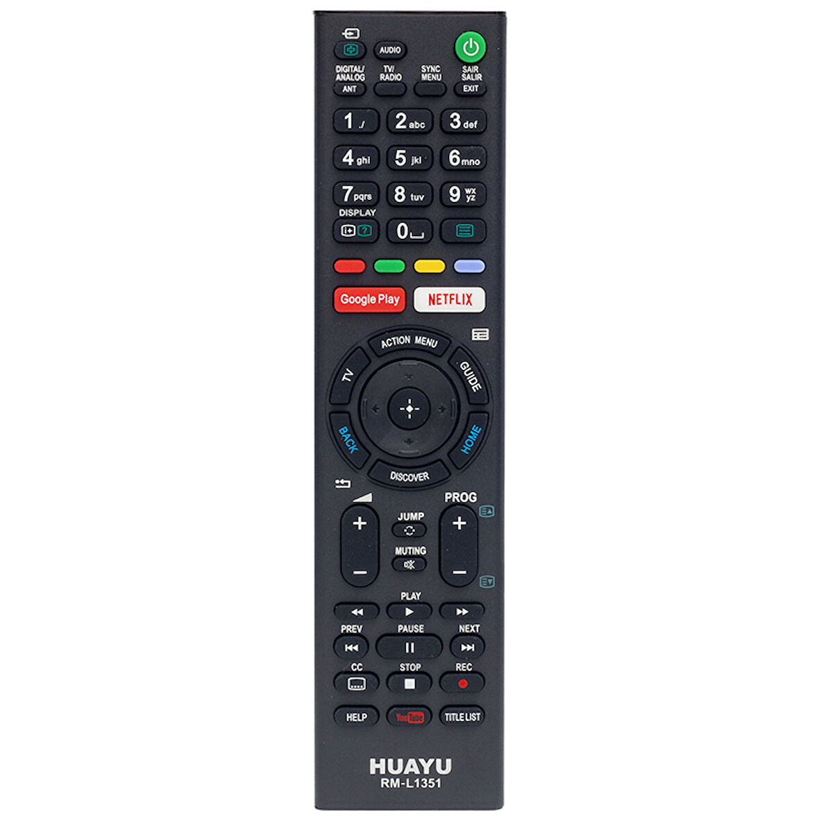 HUAYU RM-L1351 GOOGLE PLAY-NETFLIX-YOUTUBE TUŞLU LCD LED TV UNIVERSAL KUMANDA