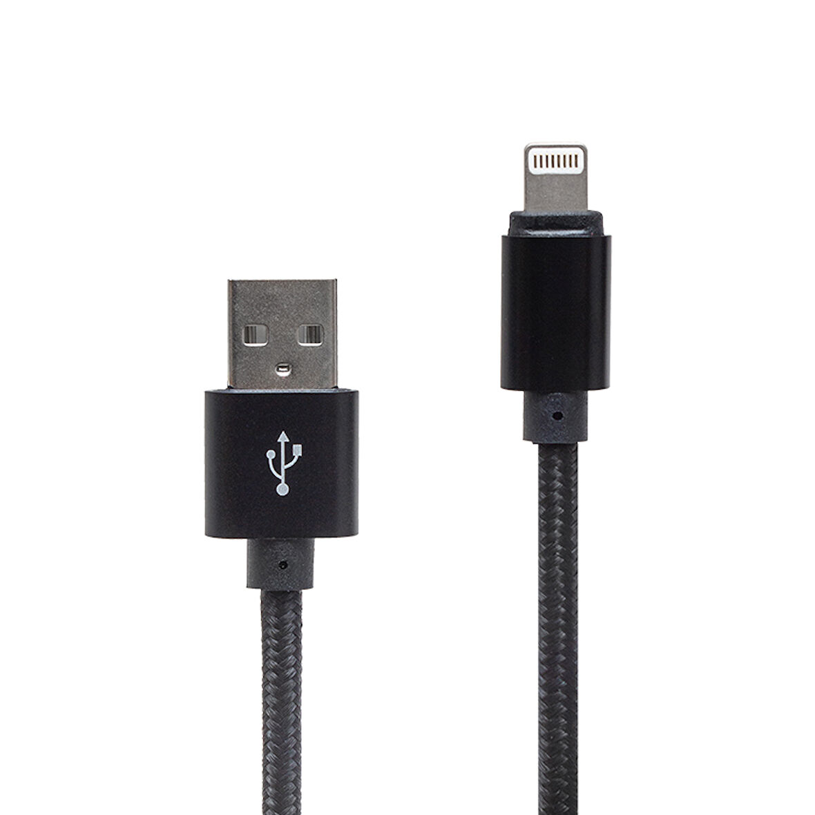 METAL ÖRGÜLÜ LIGHTNING USB DATA VE ŞARJ KABLOSU