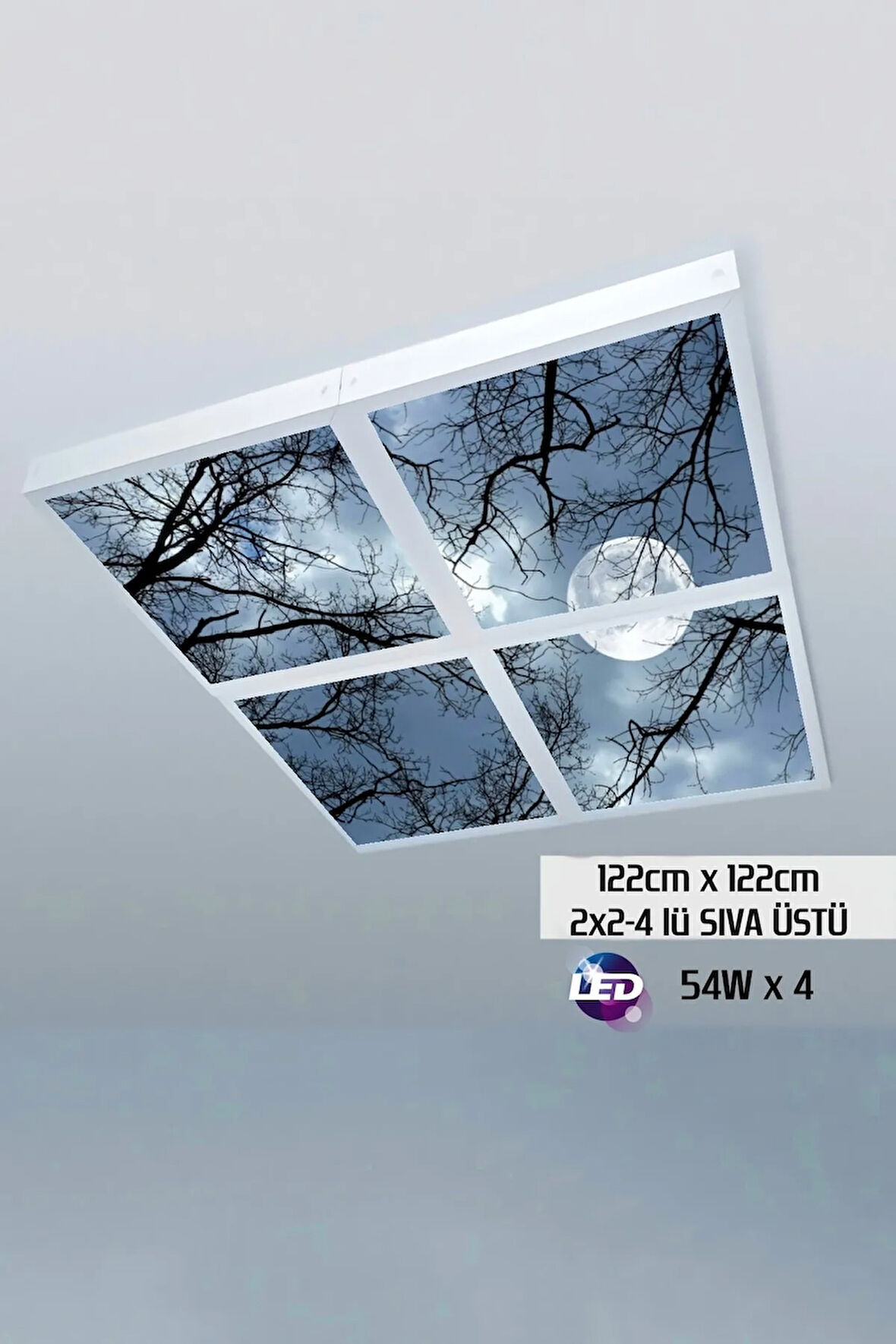 124cm X 124cm-dörtlü- Led-sıva Üstü-216w-yatak Odası Led Aydınlatma-avize Modelleri-a+