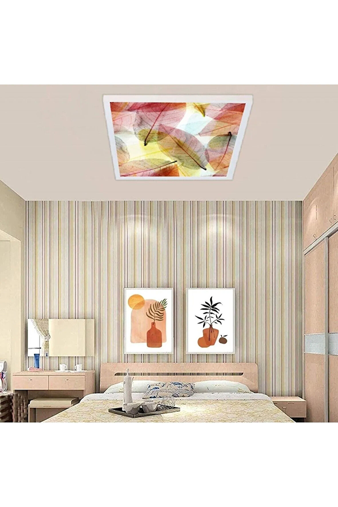 ( 60cm X 60cm ) Büyük Boy Avize, 60 Watt Güçlü Led Aydınlatma - Beyaz (6500 KELVİN) Doğal Işık