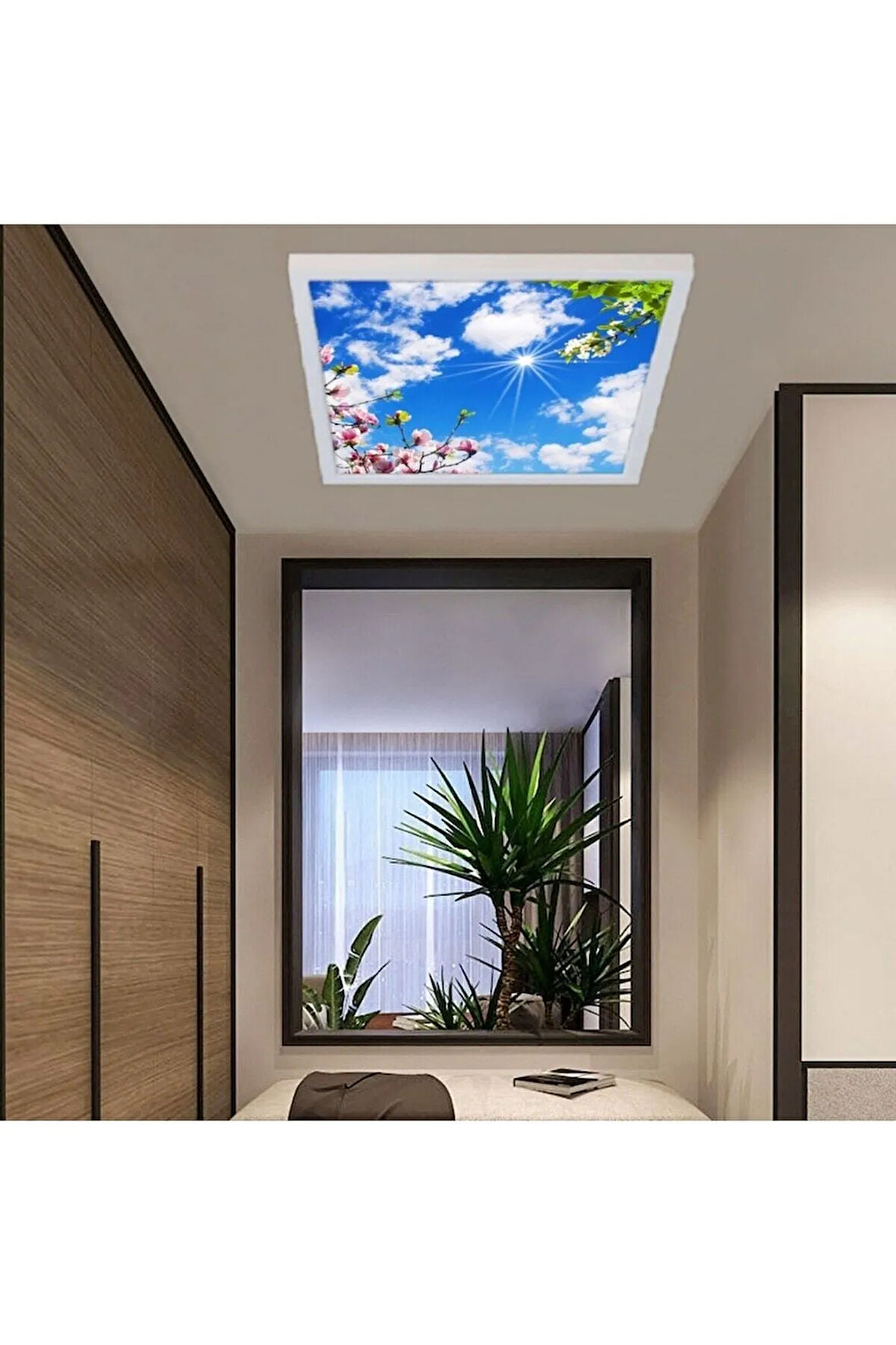 Antre Avize 60watt-60x60 -led Giriş Aydınlatma -büyük Boy - Tavana Yapışık-kolay Montaj Avize