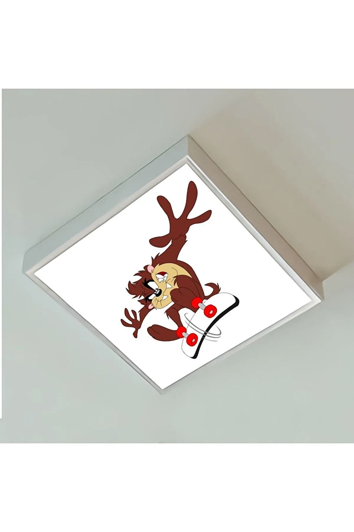 Kaykaycı Tazman Çocuk Led Avize-60w Güçlü Aydınlatma-60x60 Modern Çerçeve Led Avize