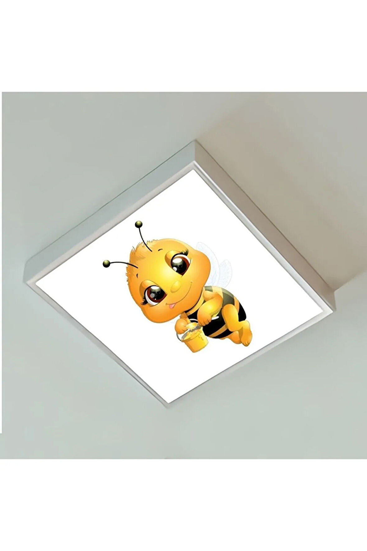 Arı Kardeş Çocuk Odası Led Avize-60cmx 60xm Büyük Kare-1.kg Hafif- 60w Güçlü Işık-pcb Led-60watt