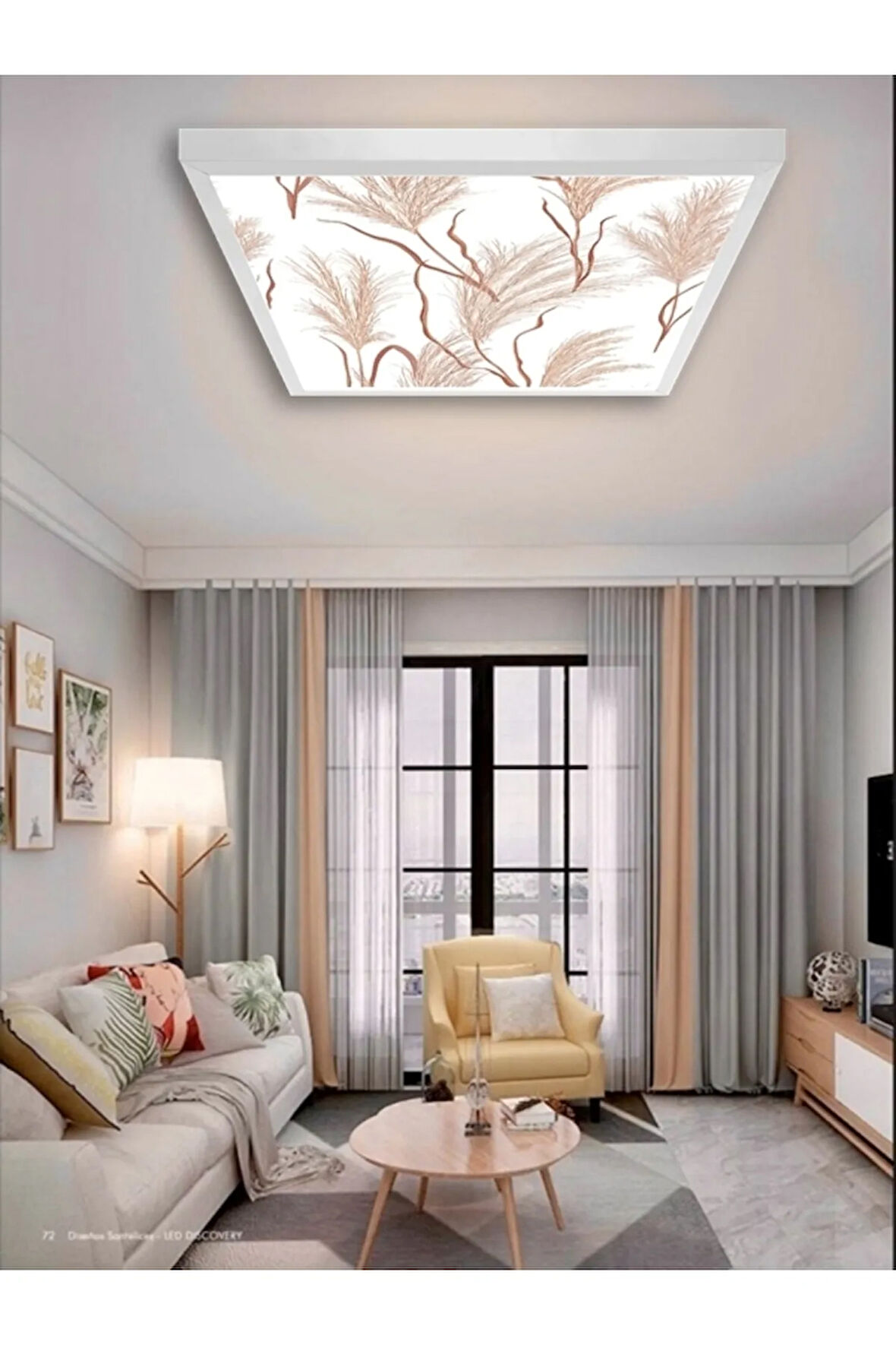 New Art-salon-avize-60x60-54w-led-armatür-oturma-odası-aydınlatma-desenli-panel-salon-led-avize- A+