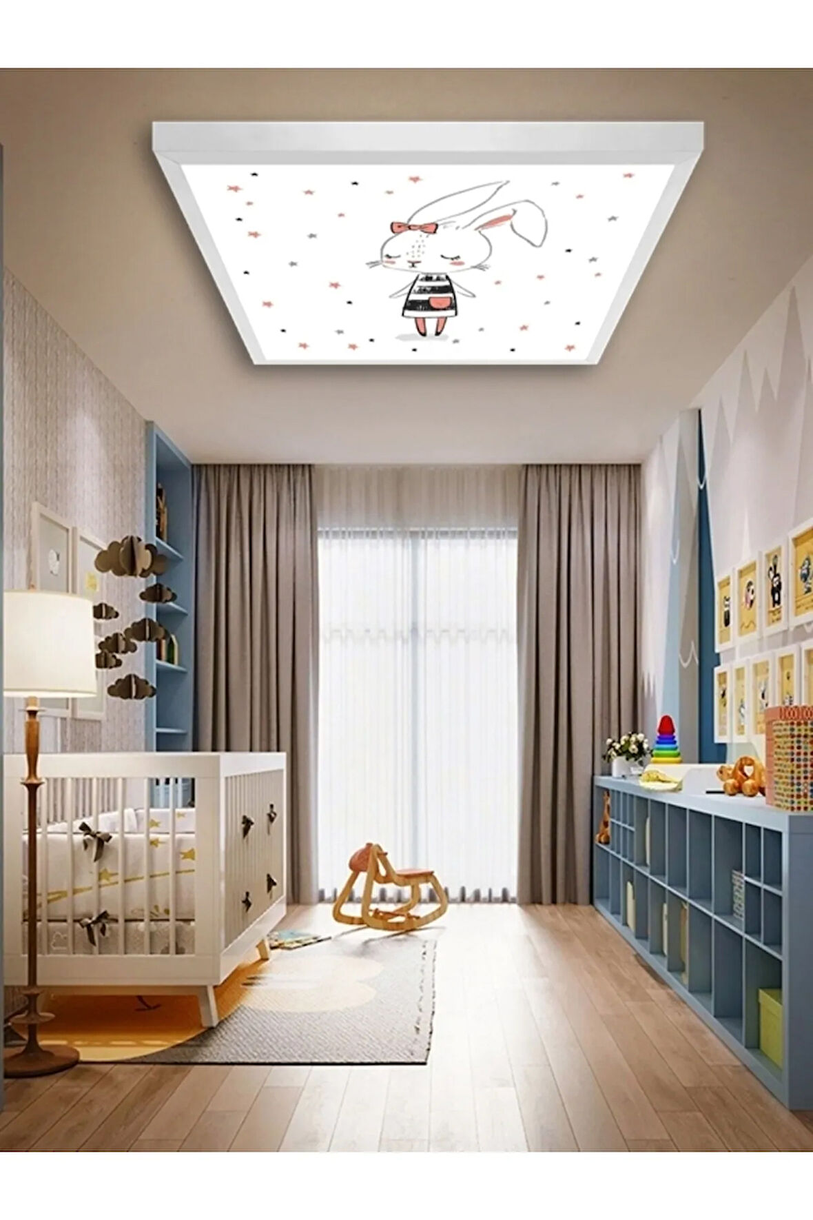 -bebek Odası Avize-60cmx60cm-54watt-led-bebek Avize-baby Girl Led Light-
