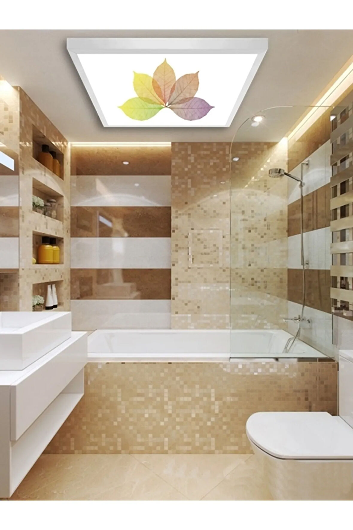 Banyo Avize-60cmx60cm-54watt-led-armatür-wc-aydınlatma-desenli-panel-banyo-led-su Almaz Led Lamba-a+