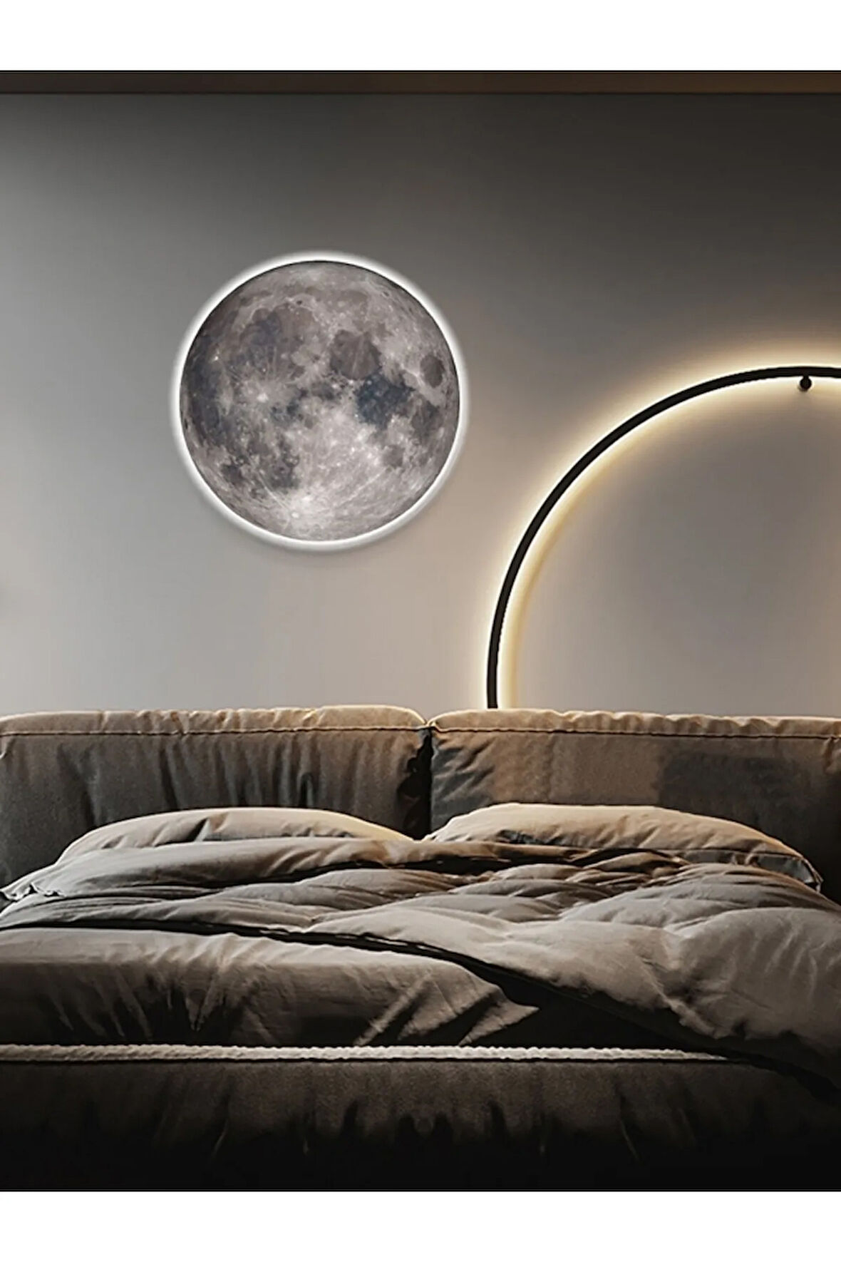 Yatak Başı Aplik-moon Led Aplik, 30cm-led 25watt,duvar Aplikleri, Yatak Odası Aplik, Aplik Modelleri