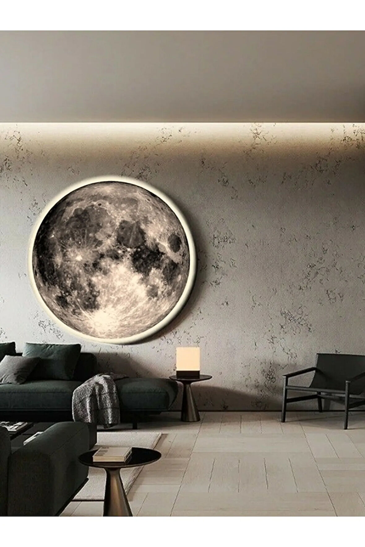 New-moon, Modern Aplik, 30cm Led 25watt, Led Duvar Aplikleri, Yatak Odası Aplik, Yatak Başı Aplik