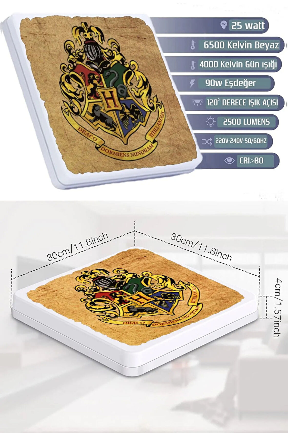 Harry Potter-led Avize-25watt-30cm X 30cm Çocuk Odası Avize Luks Led Avize