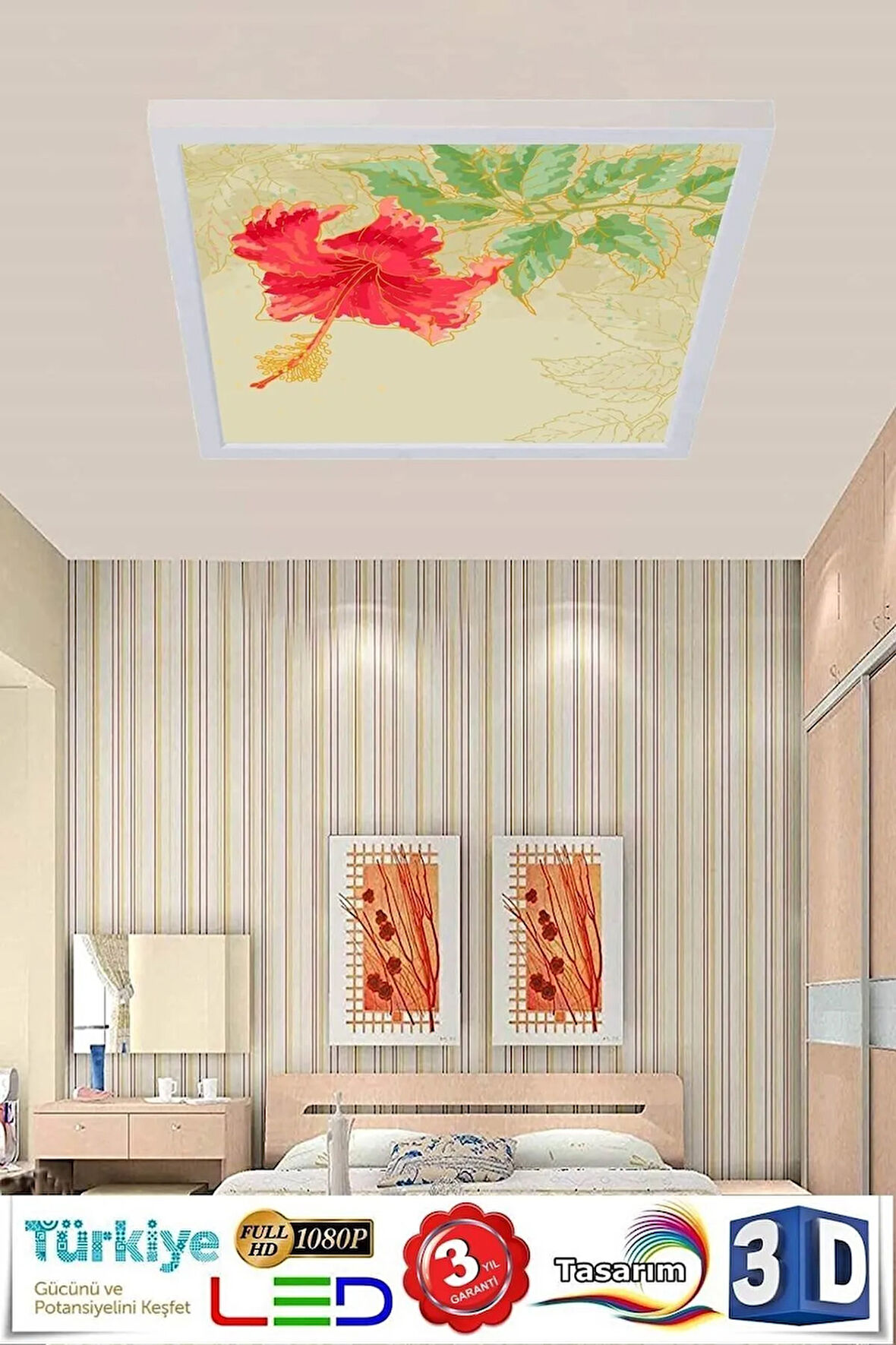 Yeni Led Aydınlatma Avize 60watt Led Aydınlatma 60cmx60cm Modern Tasarım Çerçeve