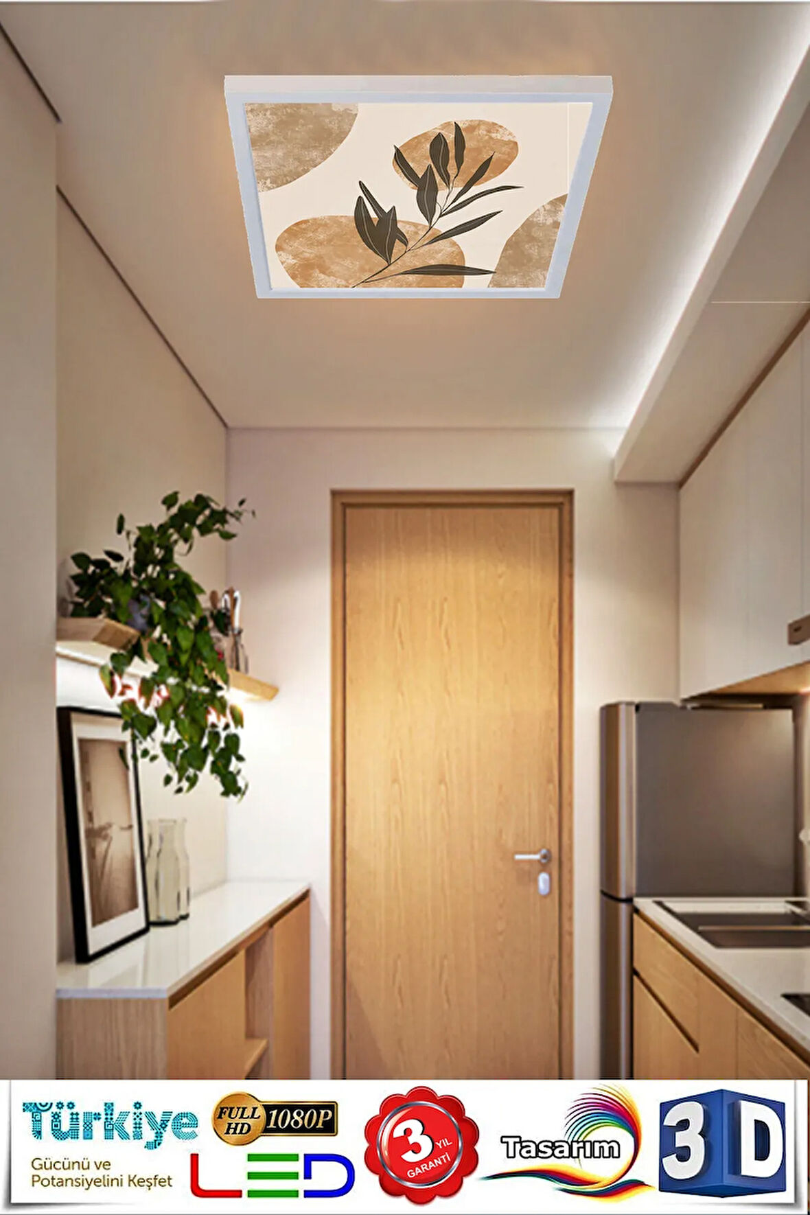 - Mimari Desen Tavan 60w Led Aydınlatma Hd Avize 60cmx60cm