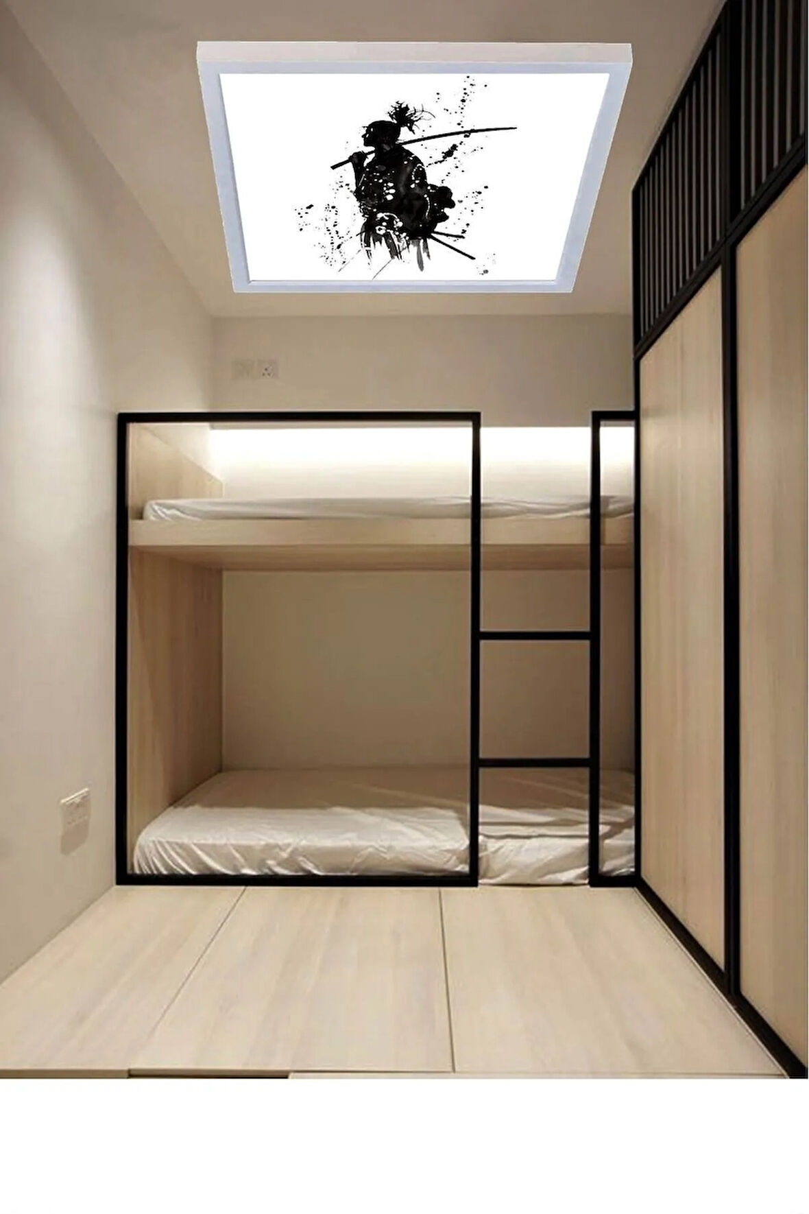 Yakuza Genç Odası - Ev Ledli Avize- 60w Modern Tasarım 60x60 -beyaz Işık-homojen Aydınlatma