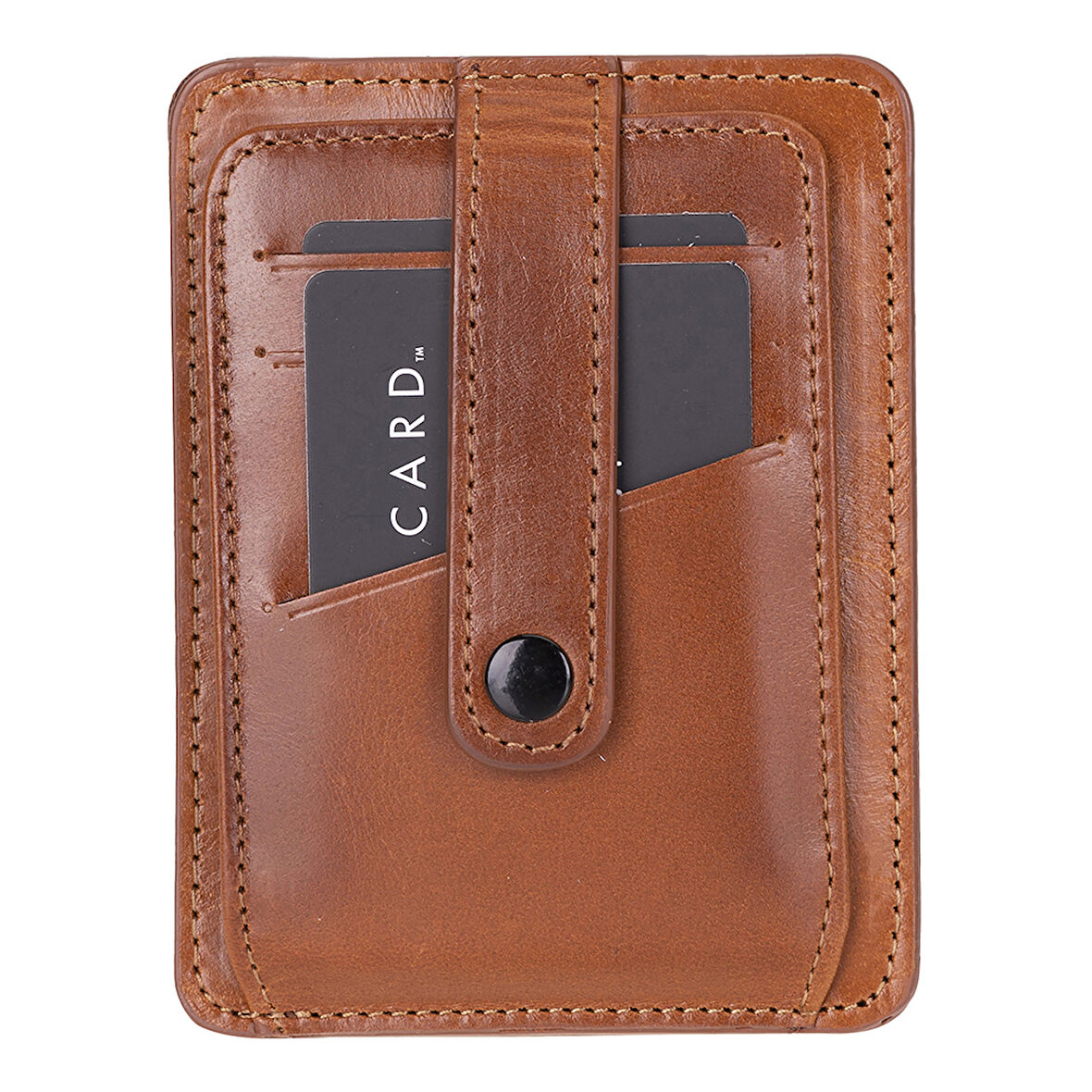 Hakiki Deri, El Yapımı Kartlık BLWL20 RST2 Gölgeli Taba