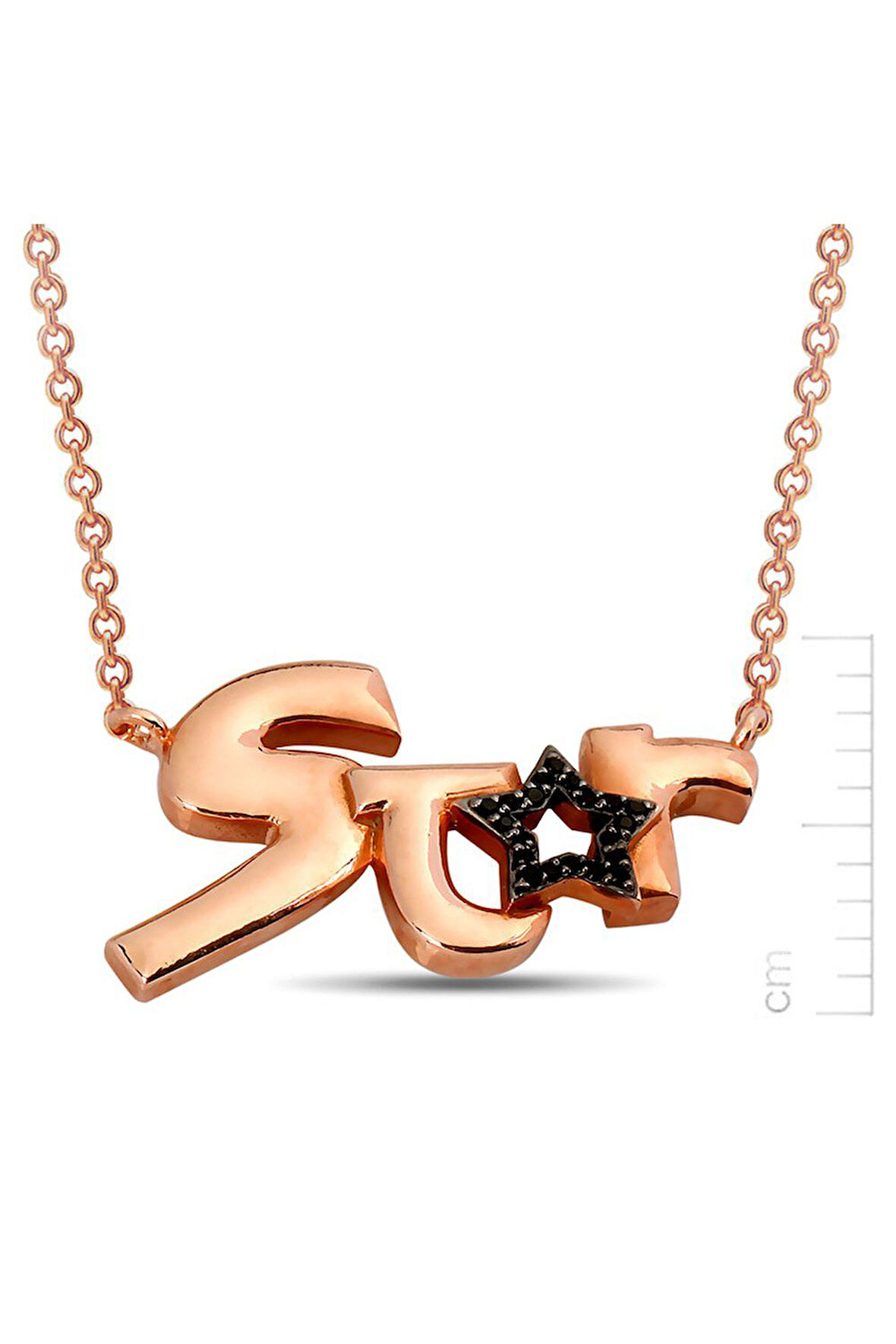 925 Ayar Rose 'Yıldızımsın' Pırlanta Kolye (GPK0032)