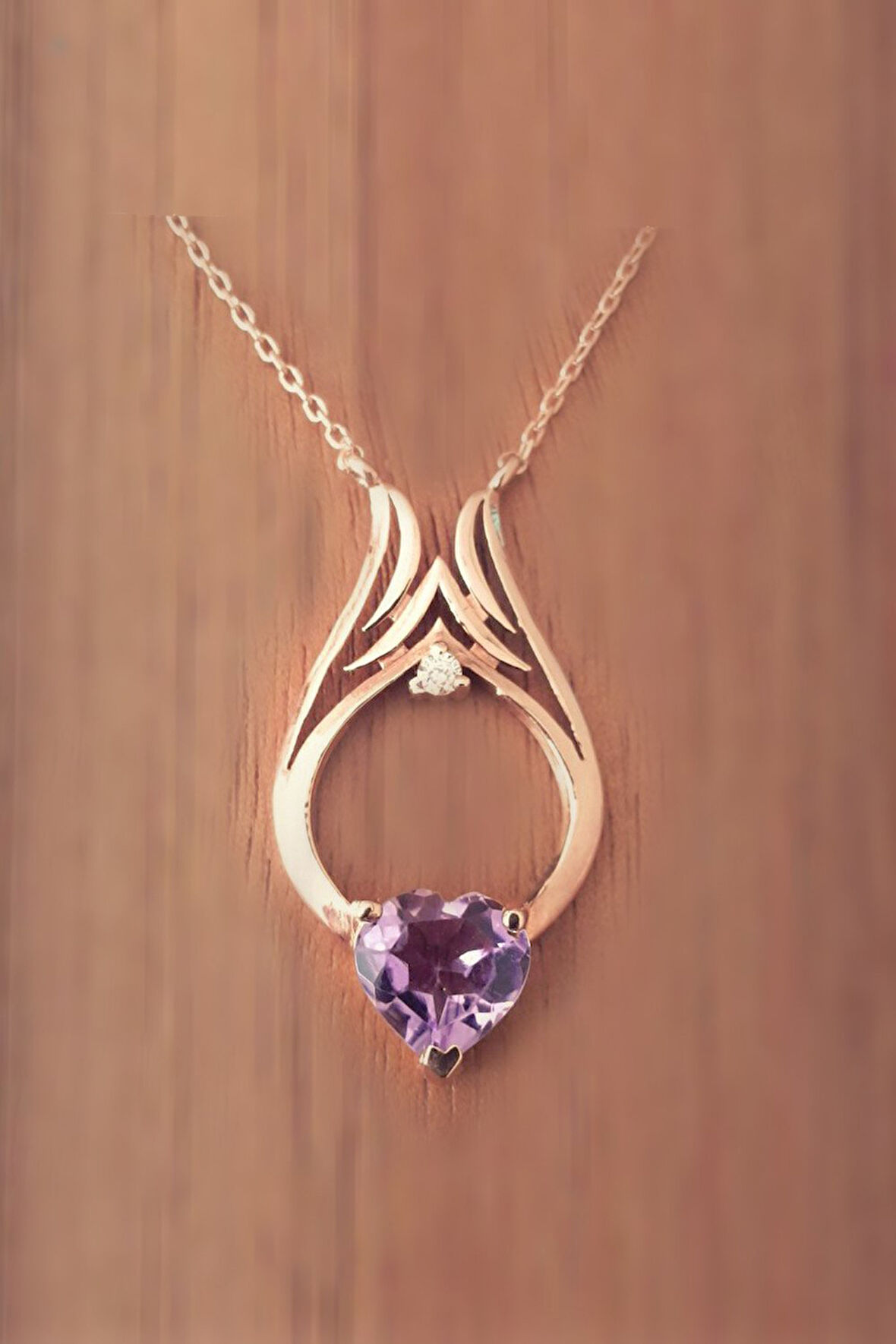 925 Ayar Sonsuz Aşk Pırlanta Kolye (GPK0046)