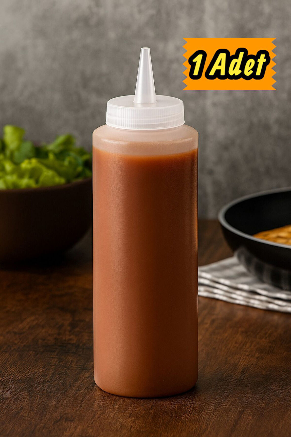 1 Adet - 500 ML. FİŞEK SOSLUK YAĞDANLIK ŞEFFAF KETÇAP MAYONEZ SIKMA ŞİŞE SOS VE YAĞ DAĞITICILARI
